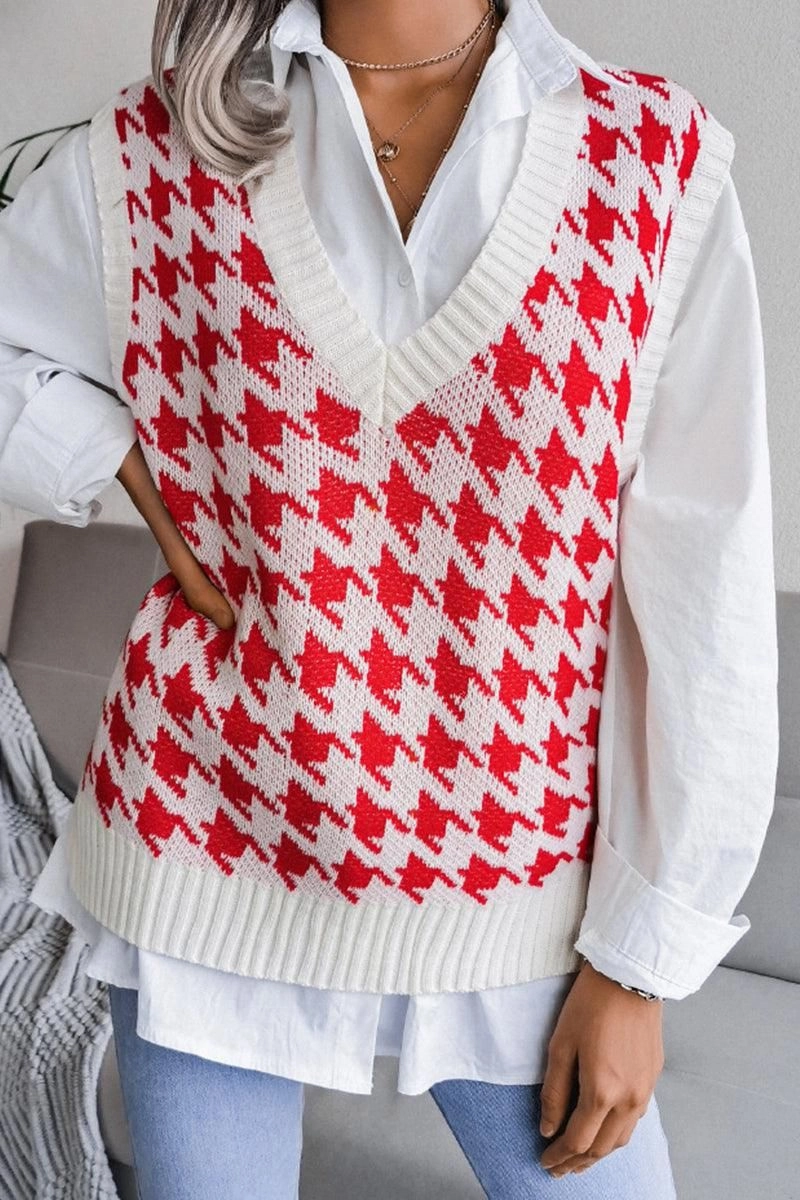 WOMEN RIBBED PATTERN SWEAT VEST AntiSnag Fabric