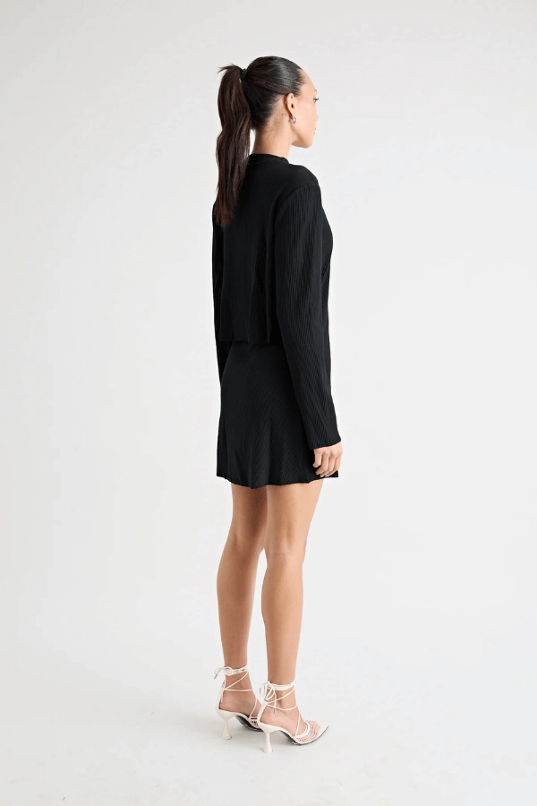 Fairbank Rib Dress Black photo look