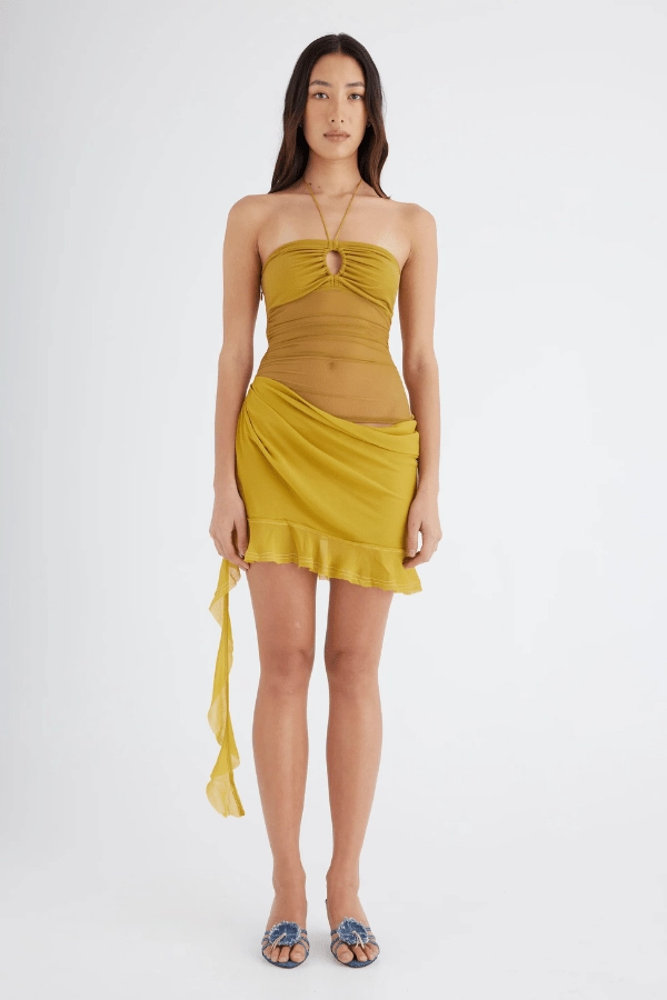 Classic Tailoring Cody Mini Dress Wasabi