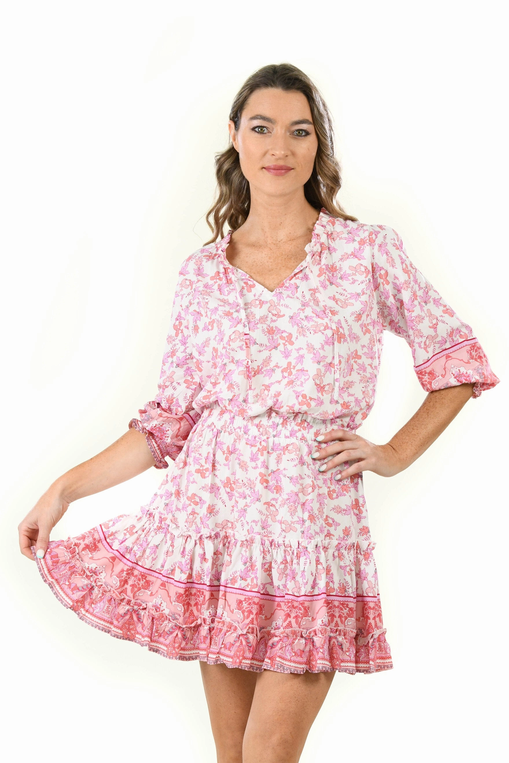 Ibiza Dress / Rouge Floral Soft Comfort