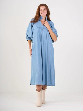 Balanced Look Emily Mccarthy Stella Midi Dress in Denim