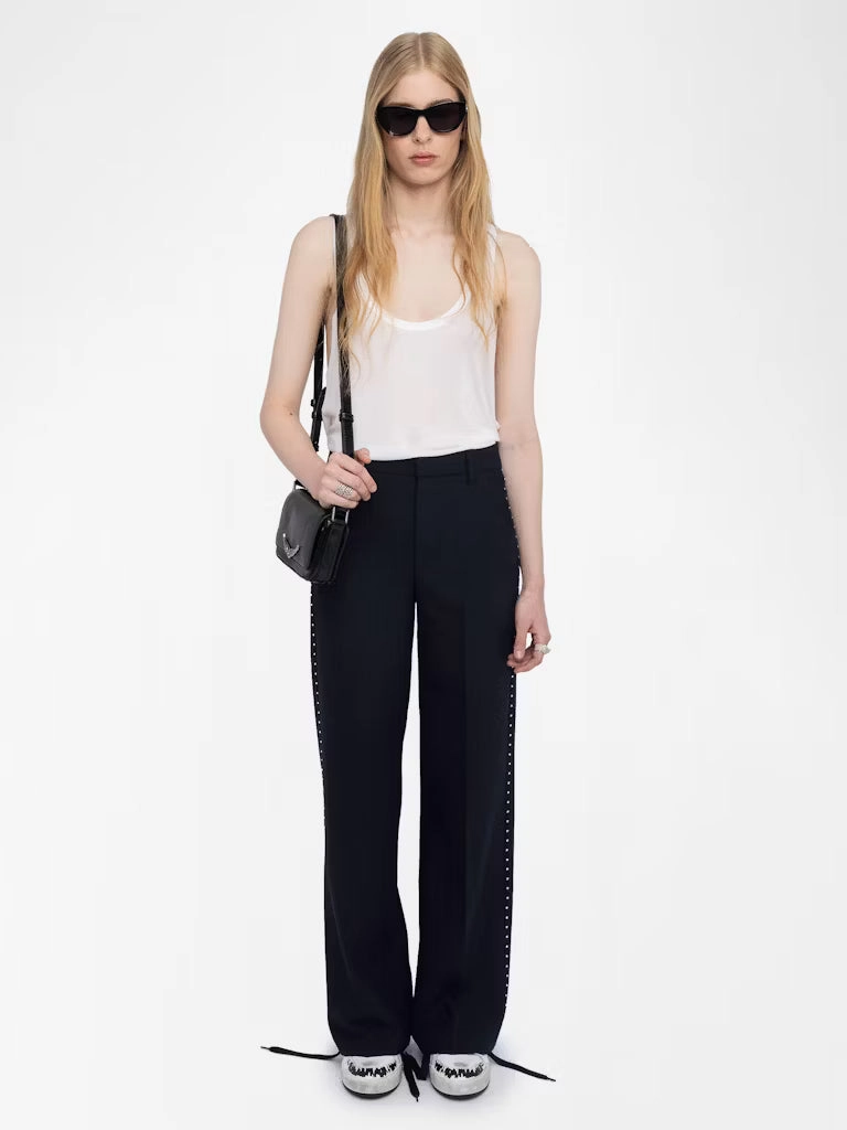 Wind Resistance Trendy Waist Panol Pants Encre