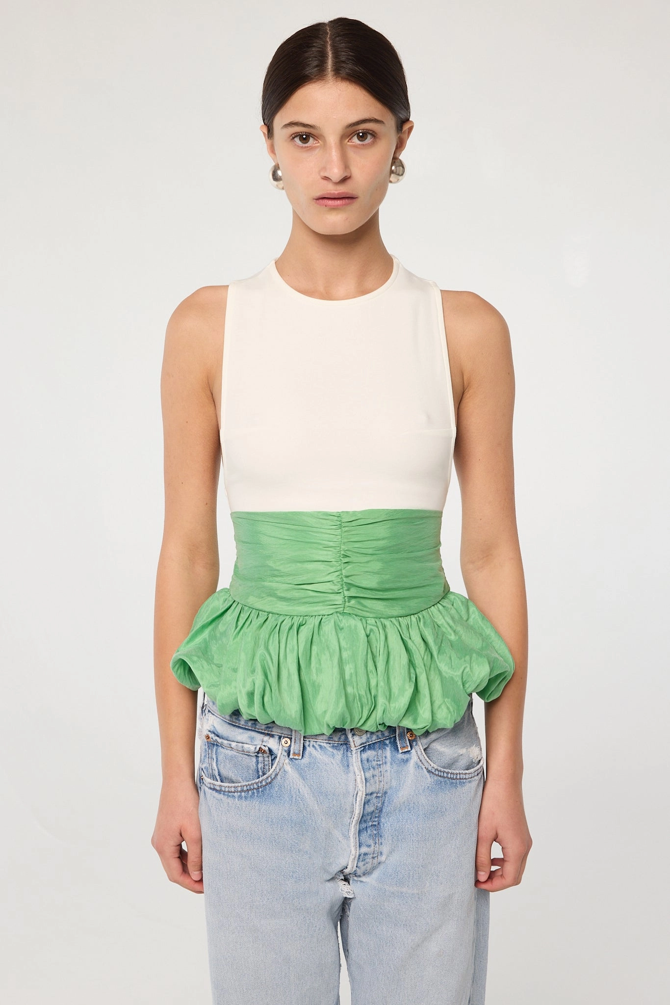 ARDEN TOP Stretch Waistband Design