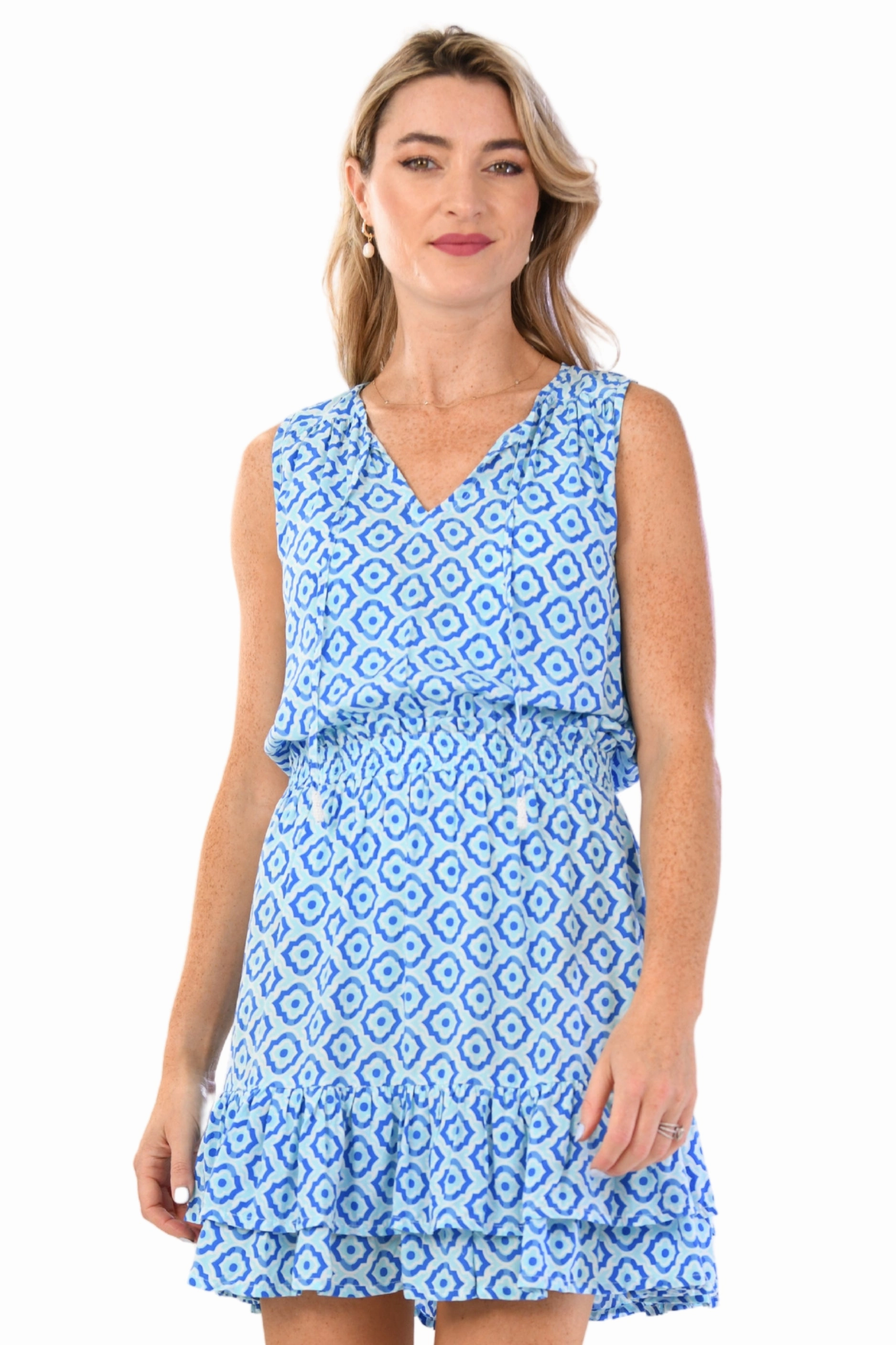 Everyday Use Kaylee Dress / Blue Tiles