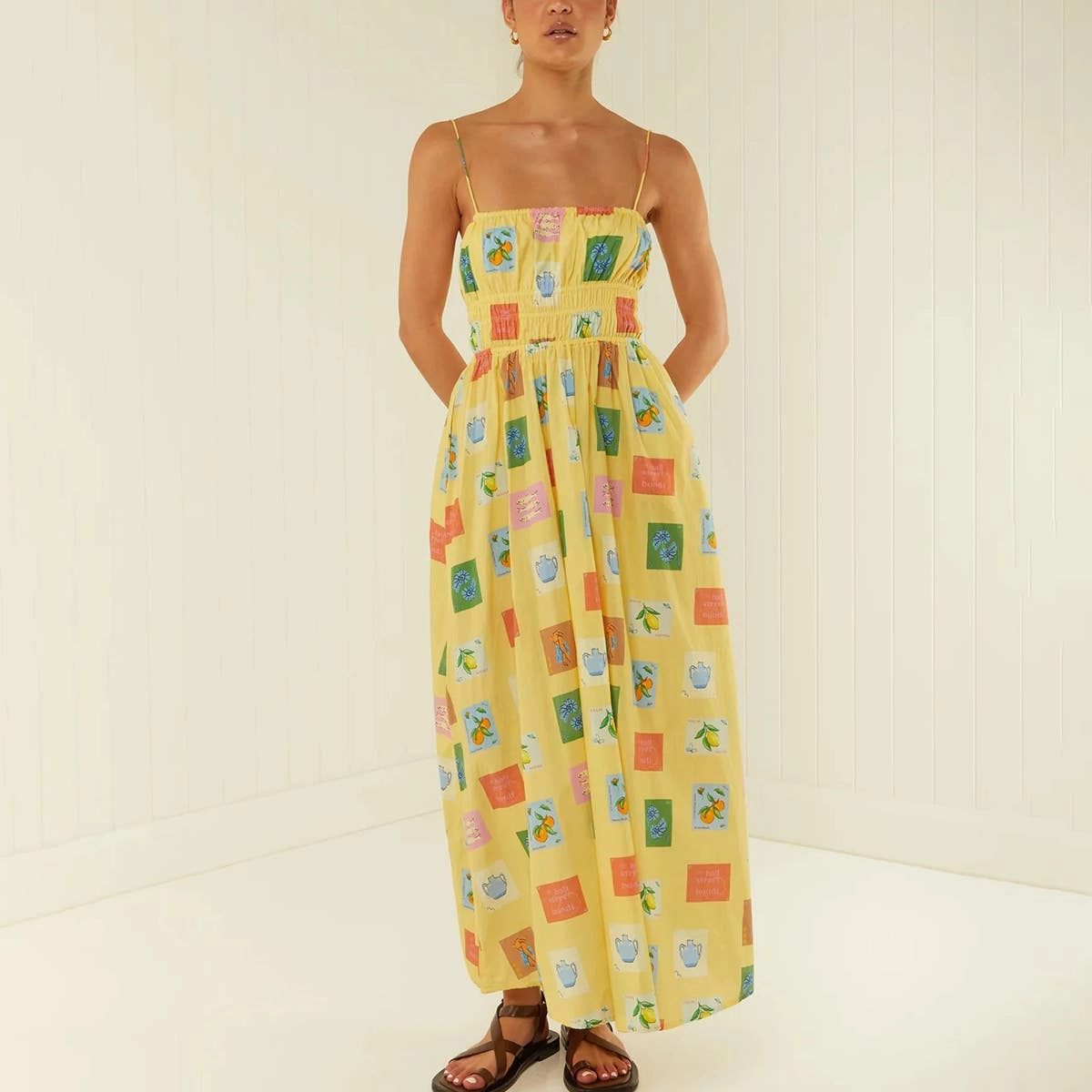 CASUAL CASUAL NECKLINE HALTER DRESS_CWDMD2272 Essential Layer Fall Comfort