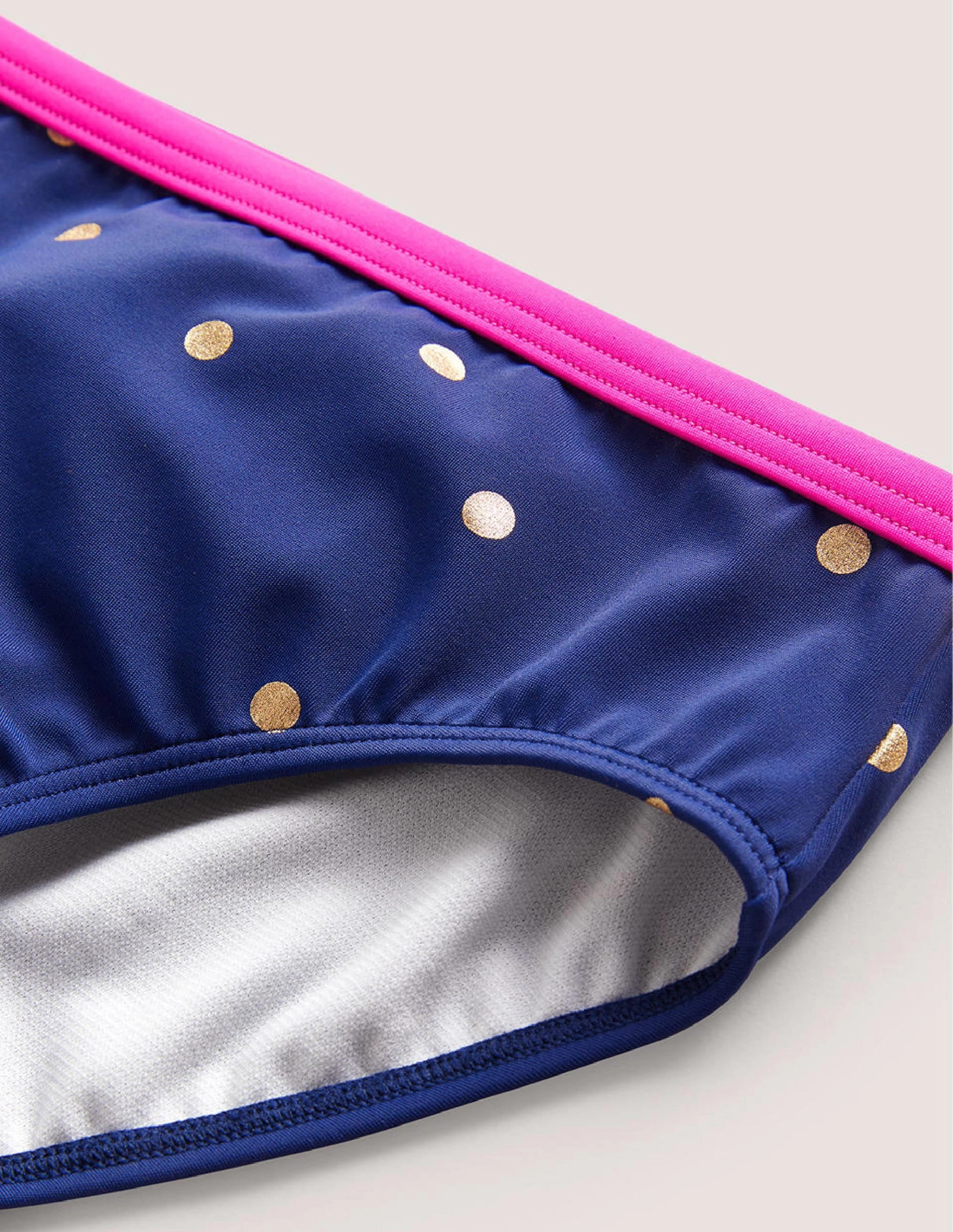 Patterned Bikini Bottoms-Harmony Blue Gold Spot Best Seller Summer Pack