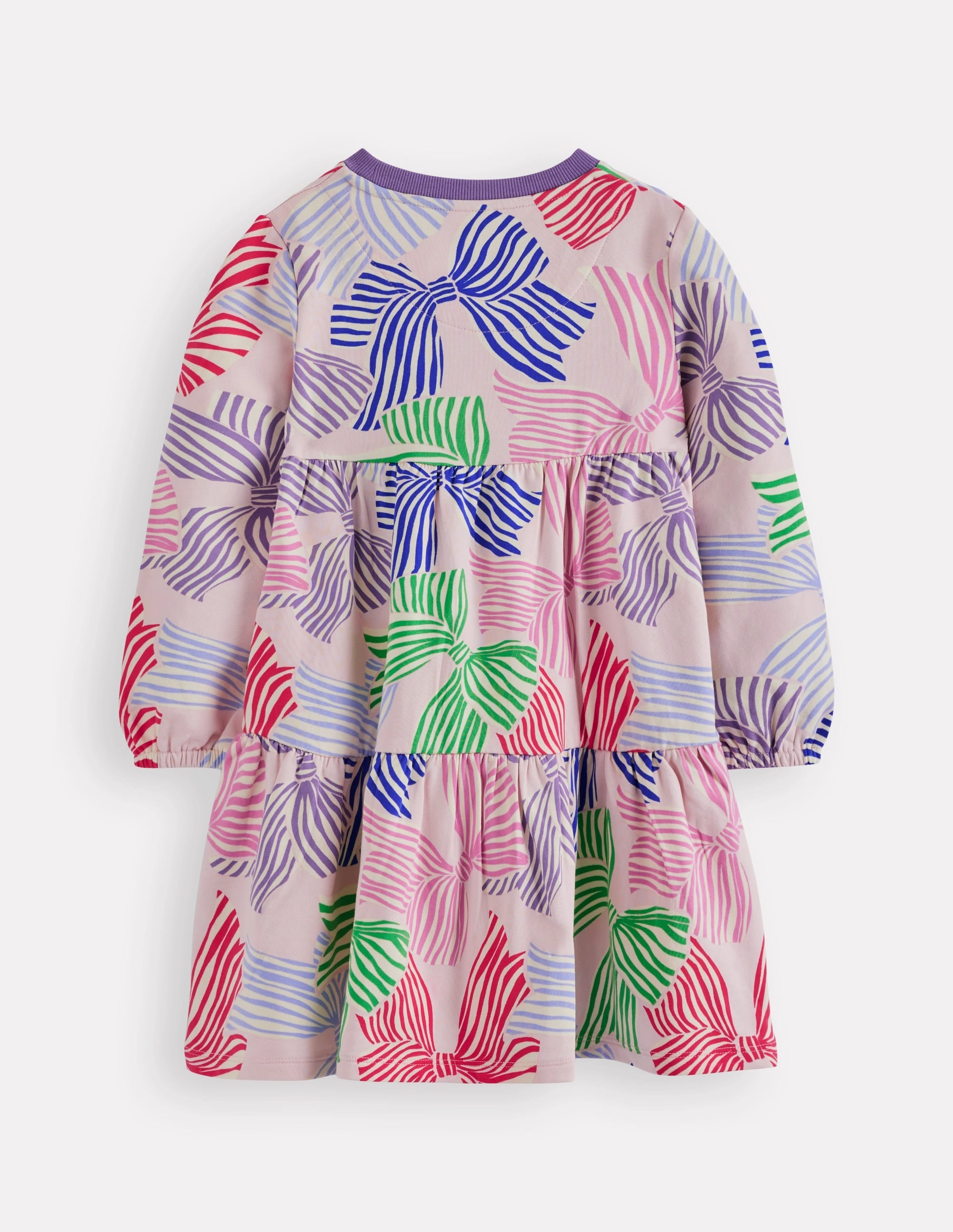 Brunch Fit Pretty Glow Dixie Tiered Sweatshirt Dress-French Pink Bows