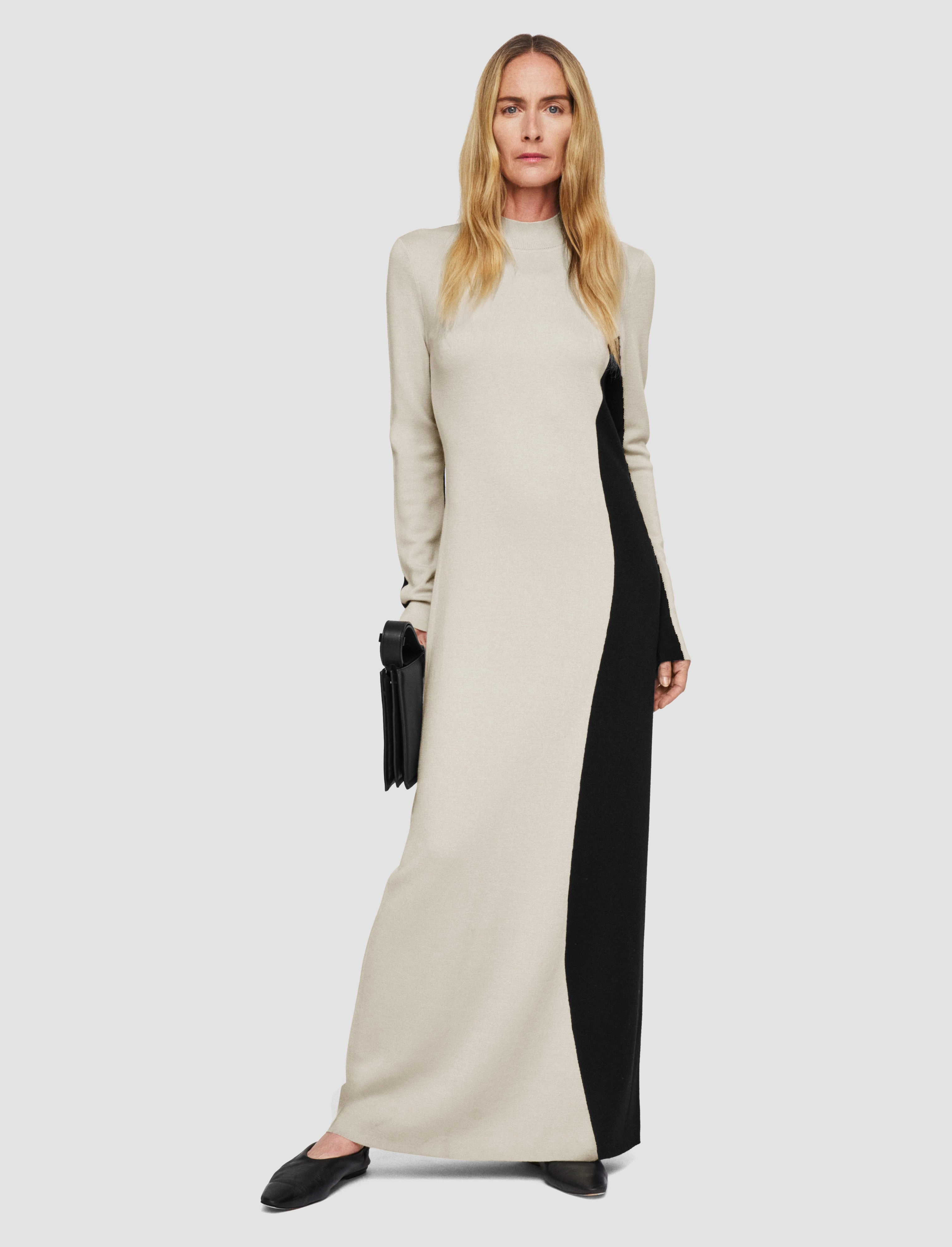 Bi-Colour Knit Dress Minimalist feel