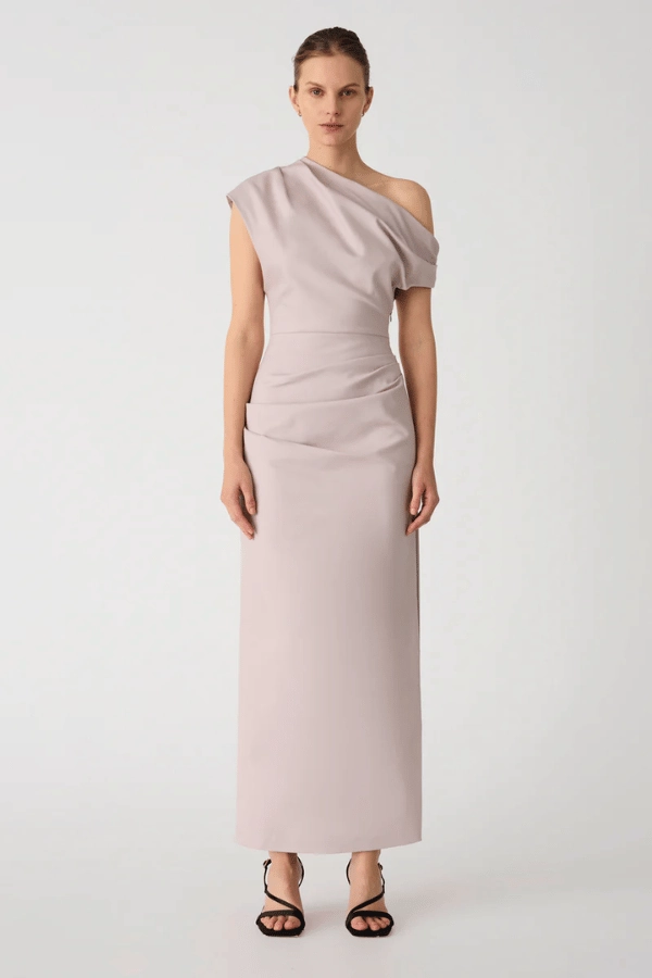 Gia Midi Dress Faded Silver Tailored Style