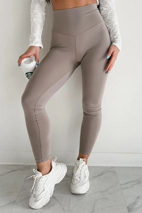 Finding Your Zone High Rise Basic Leggings (Ash) Outdoor Lover High Waist Minimalist Style Dance Practice