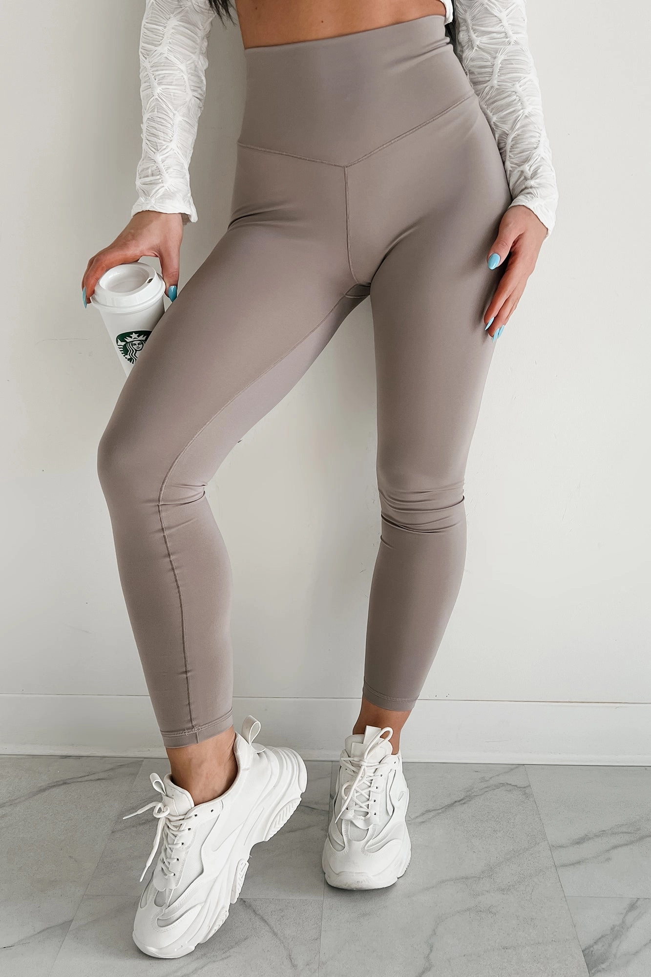 Finding Your Zone High Rise Basic Leggings (Ash) AbrasionResistant Seamless Design