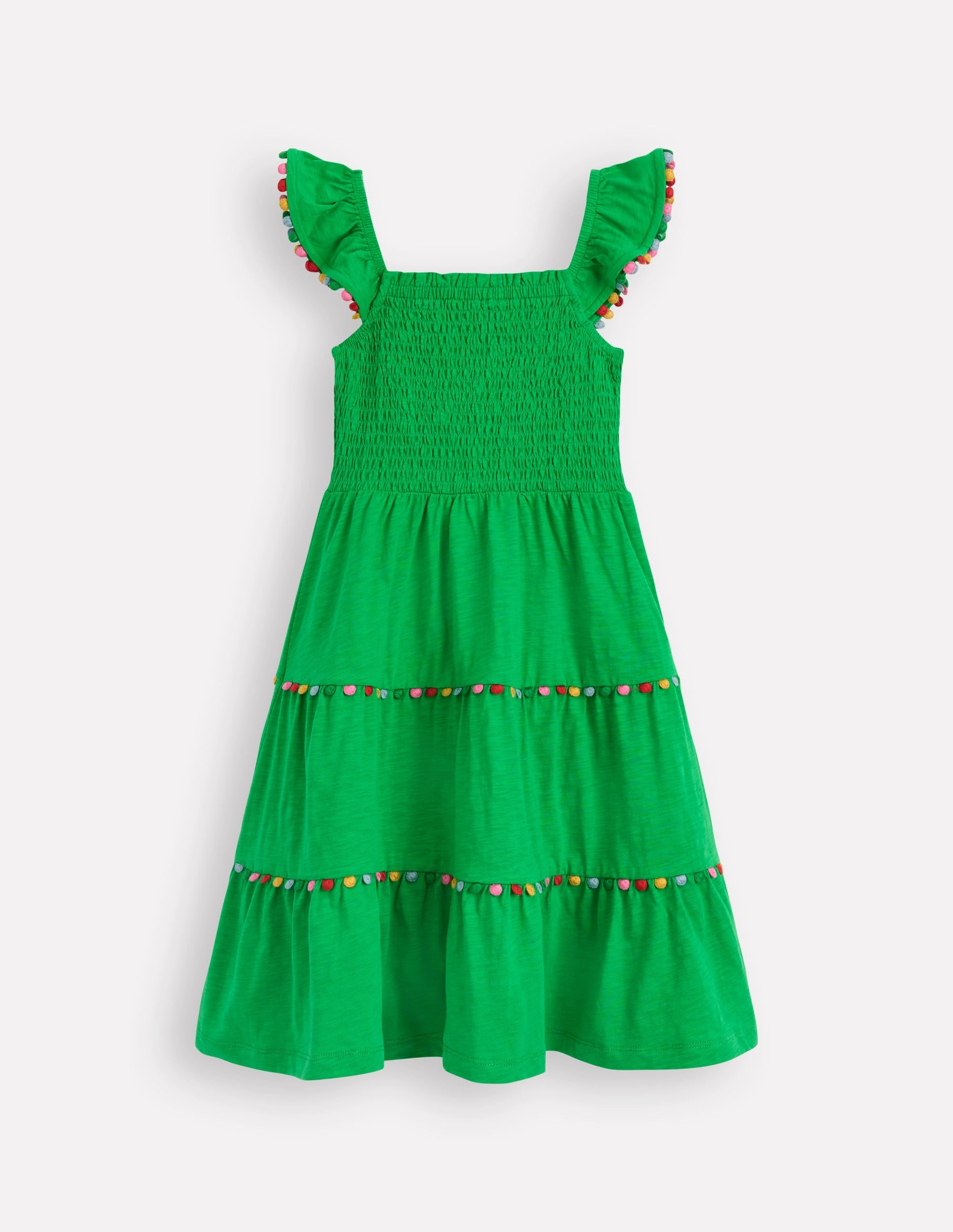 Free Shape Pastel-Tone Addison Twirly Pom Dress-Sapling Green