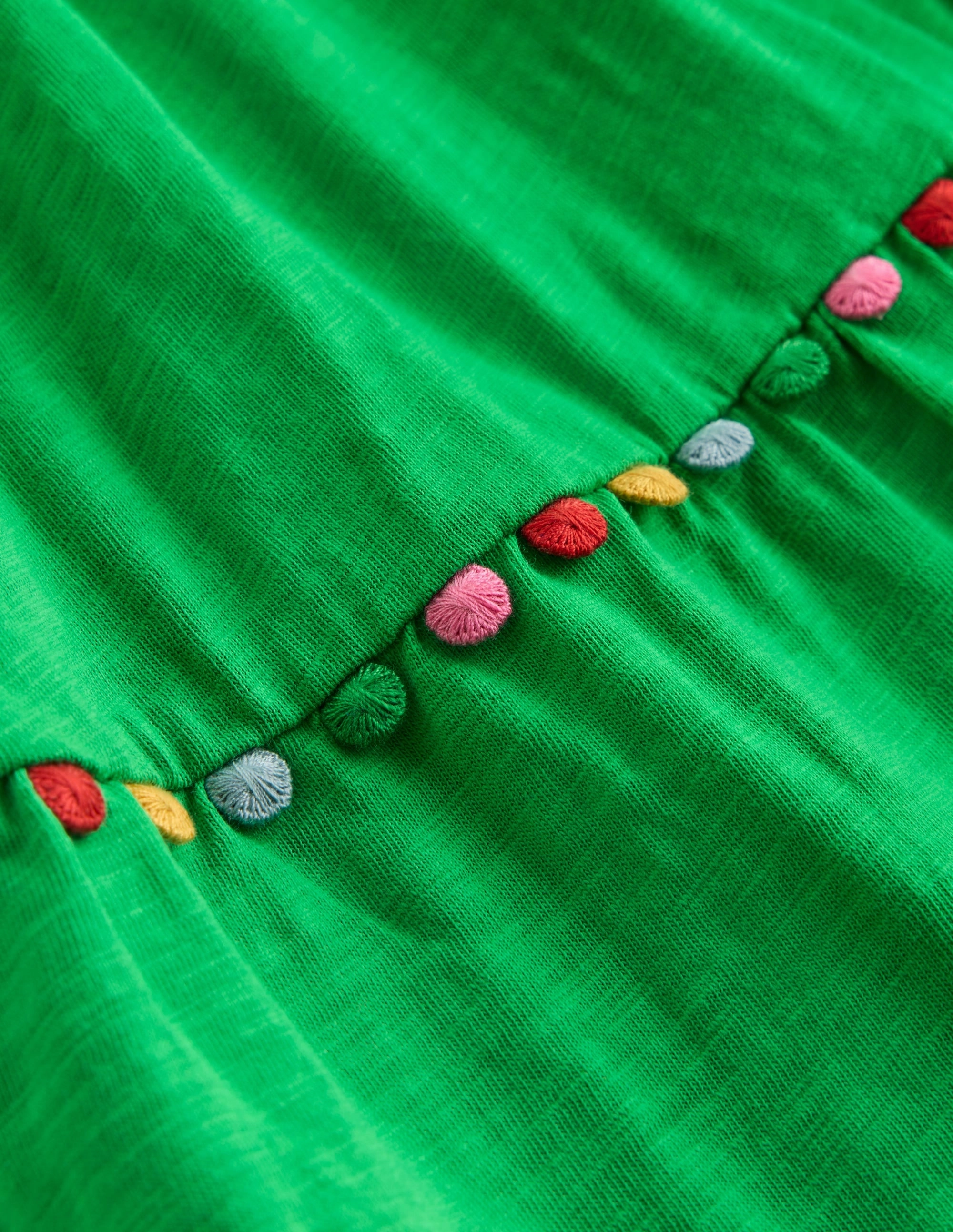 Romantic Bloom Addison Twirly Pom Dress-Sapling Green