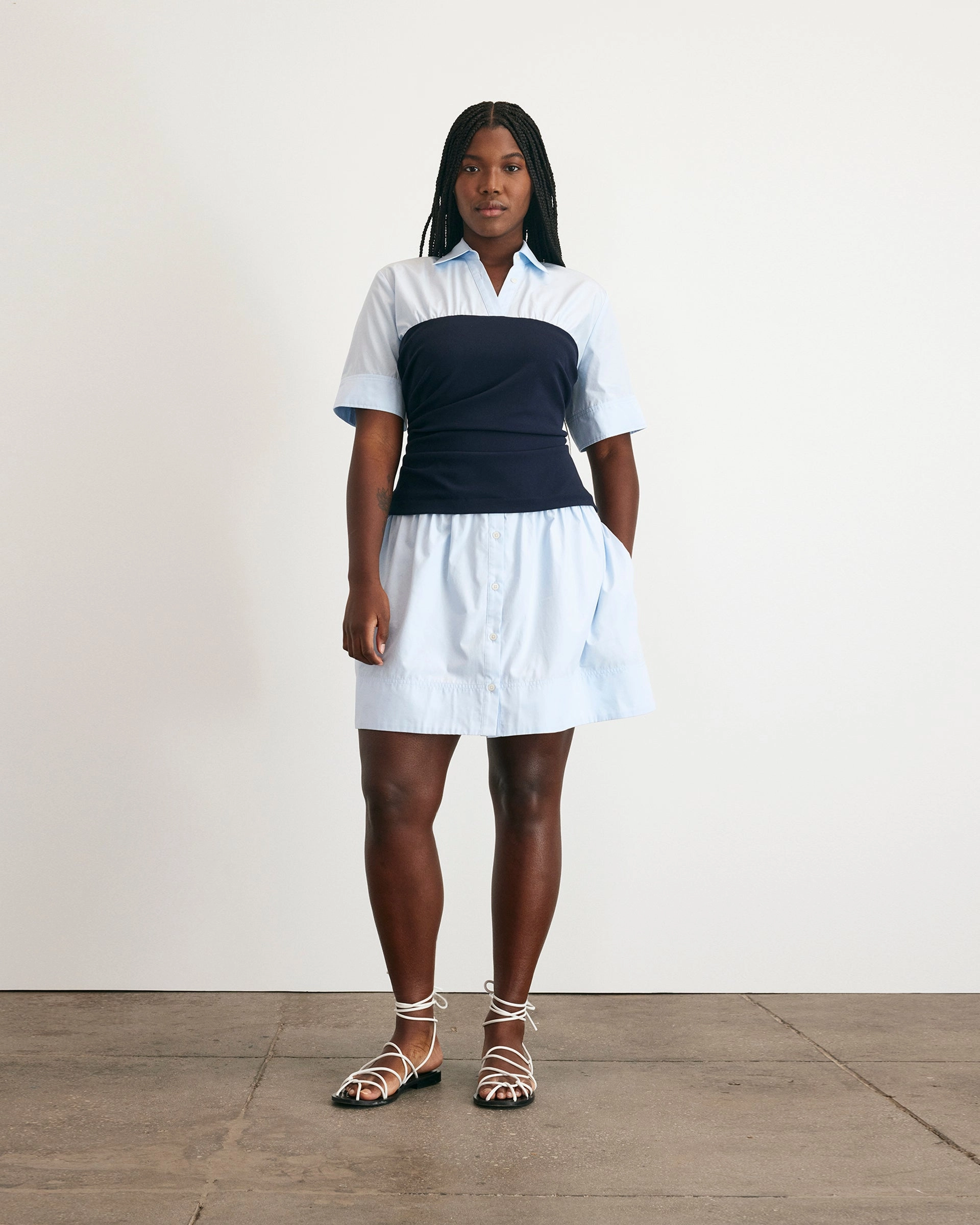 Floral Comfort Ruched-Detail Leanne Dress