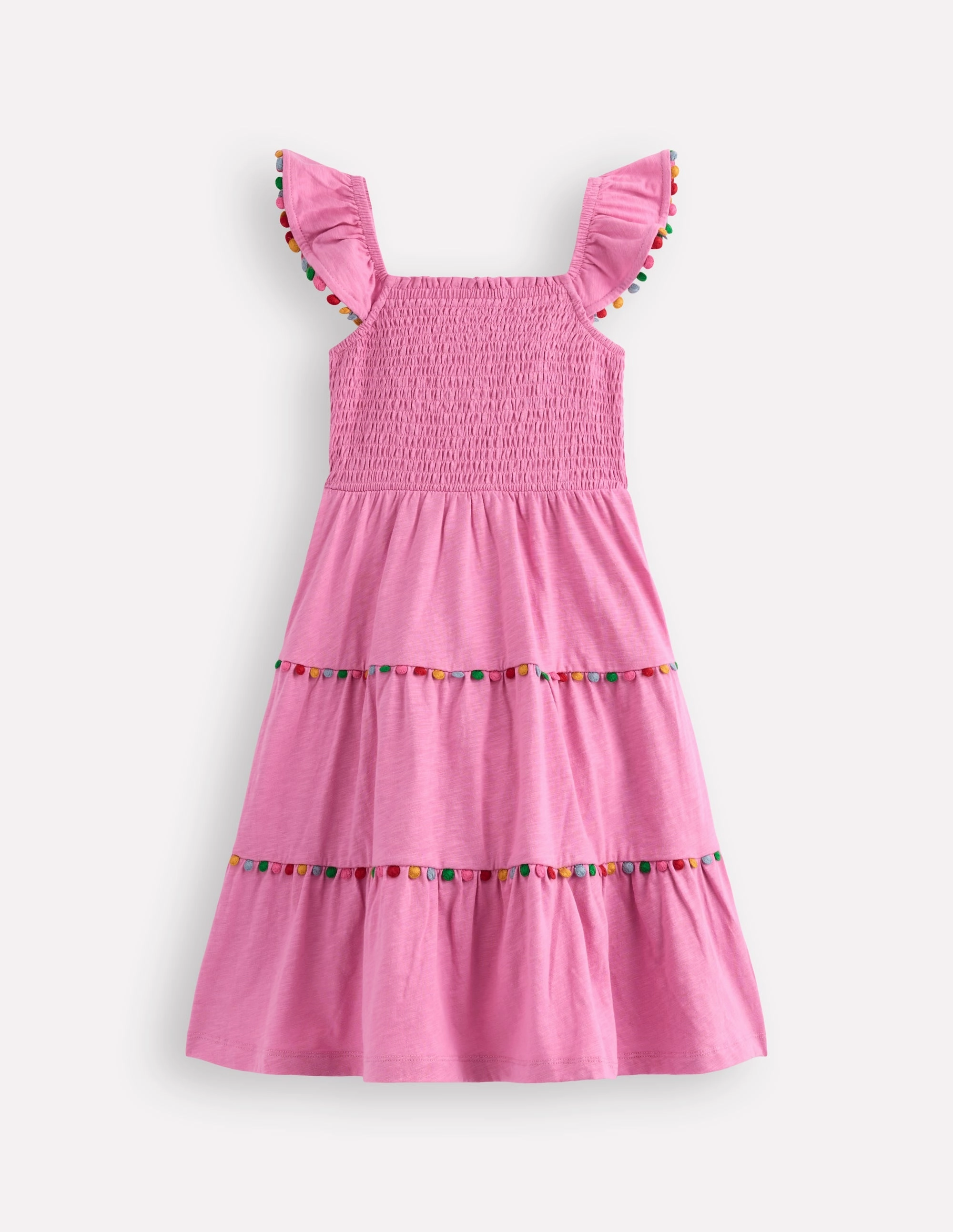 Addison Twirly Pom Dress-Pink Mix-And-Match Simple Spirit