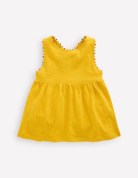 Cross-back Pom Vest-Pineapple Yellow NonRestrictiveCut