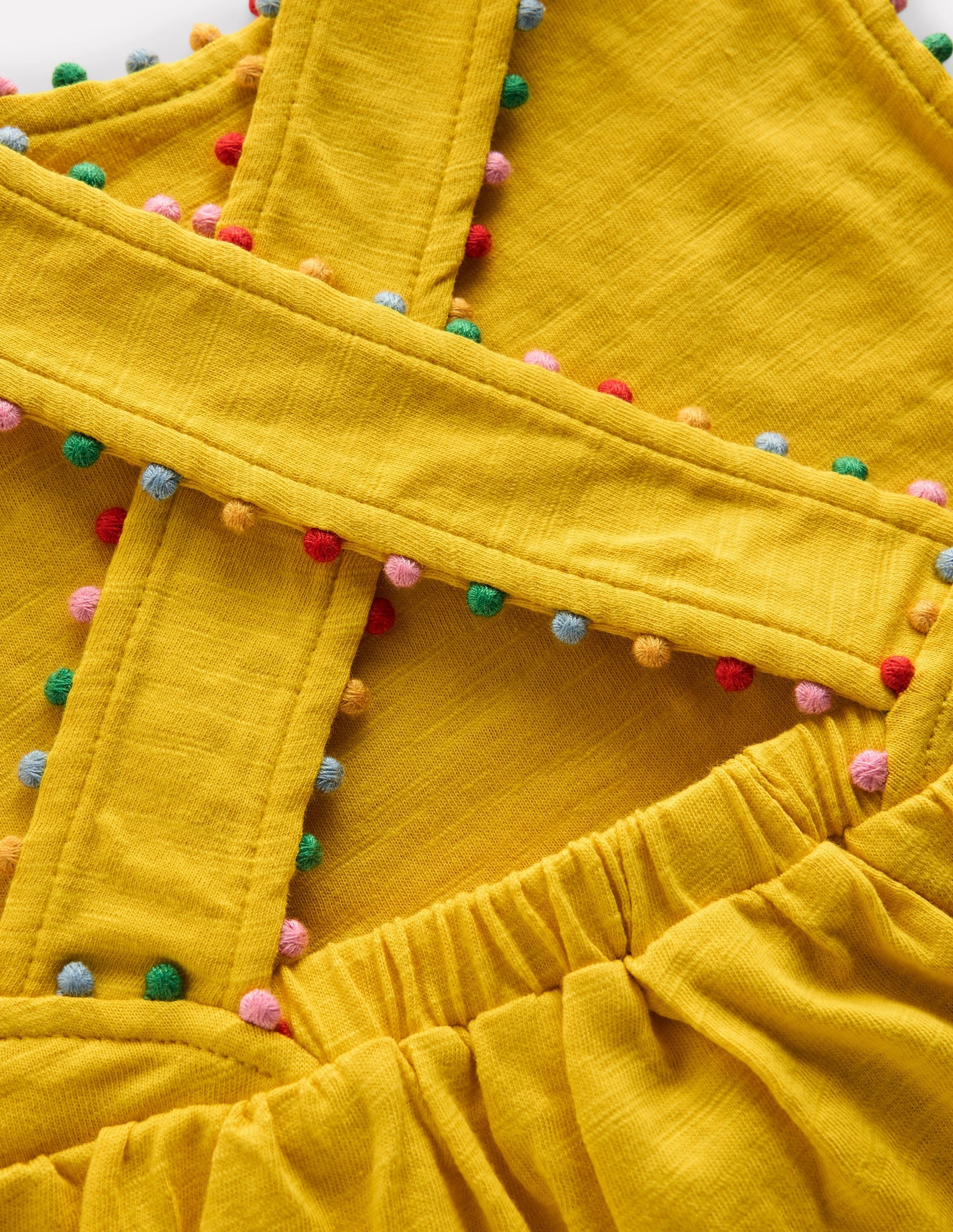 Flexible Design Cross-back Pom Vest-Pineapple Yellow