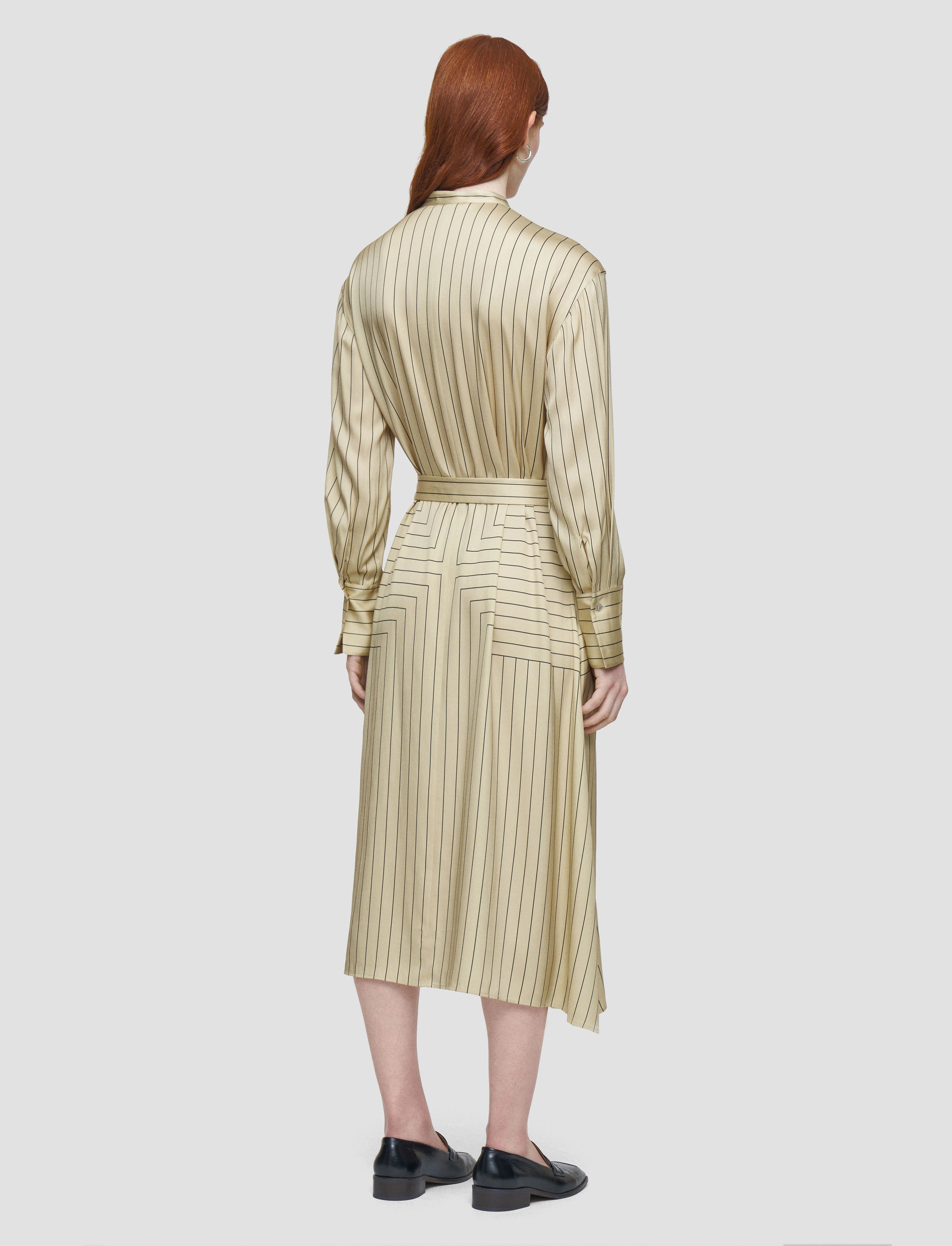 Sleek Tone Urban Chic Orlana Geometric Print Silk Dress