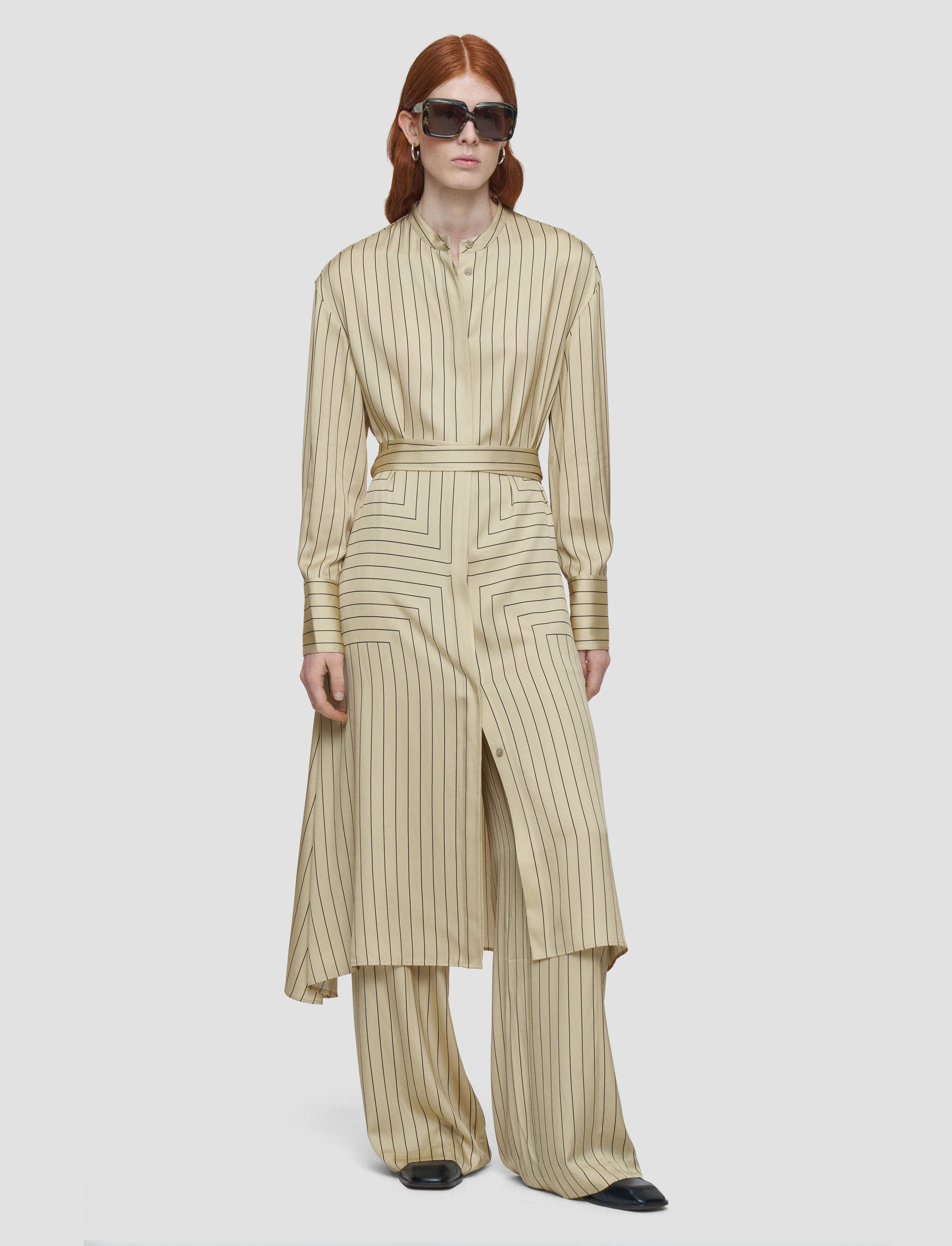 Orlana Geometric Print Silk Dress Trend Texture