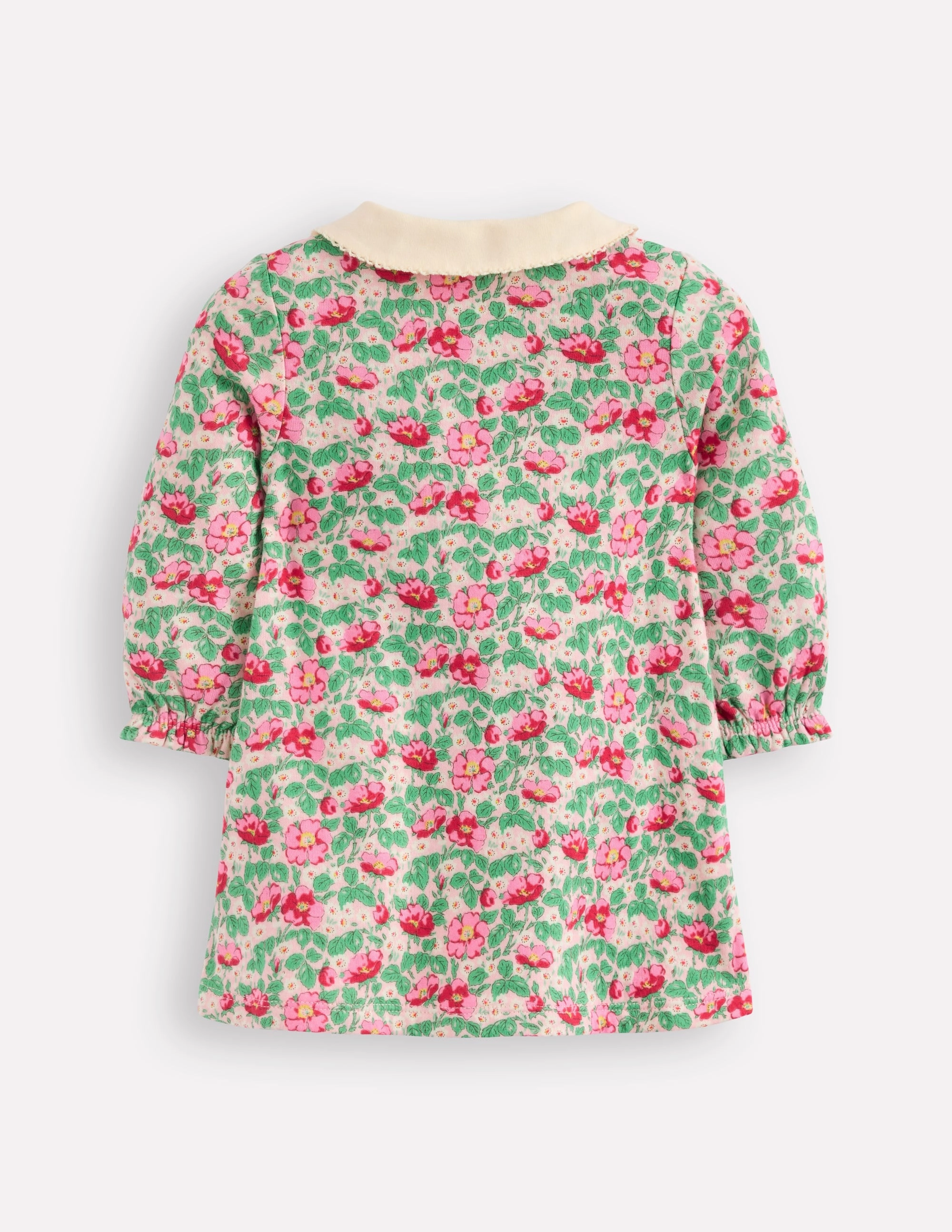 Travel Comfort Jersey Doublecloth Dress-Pink Wild Rose Floral