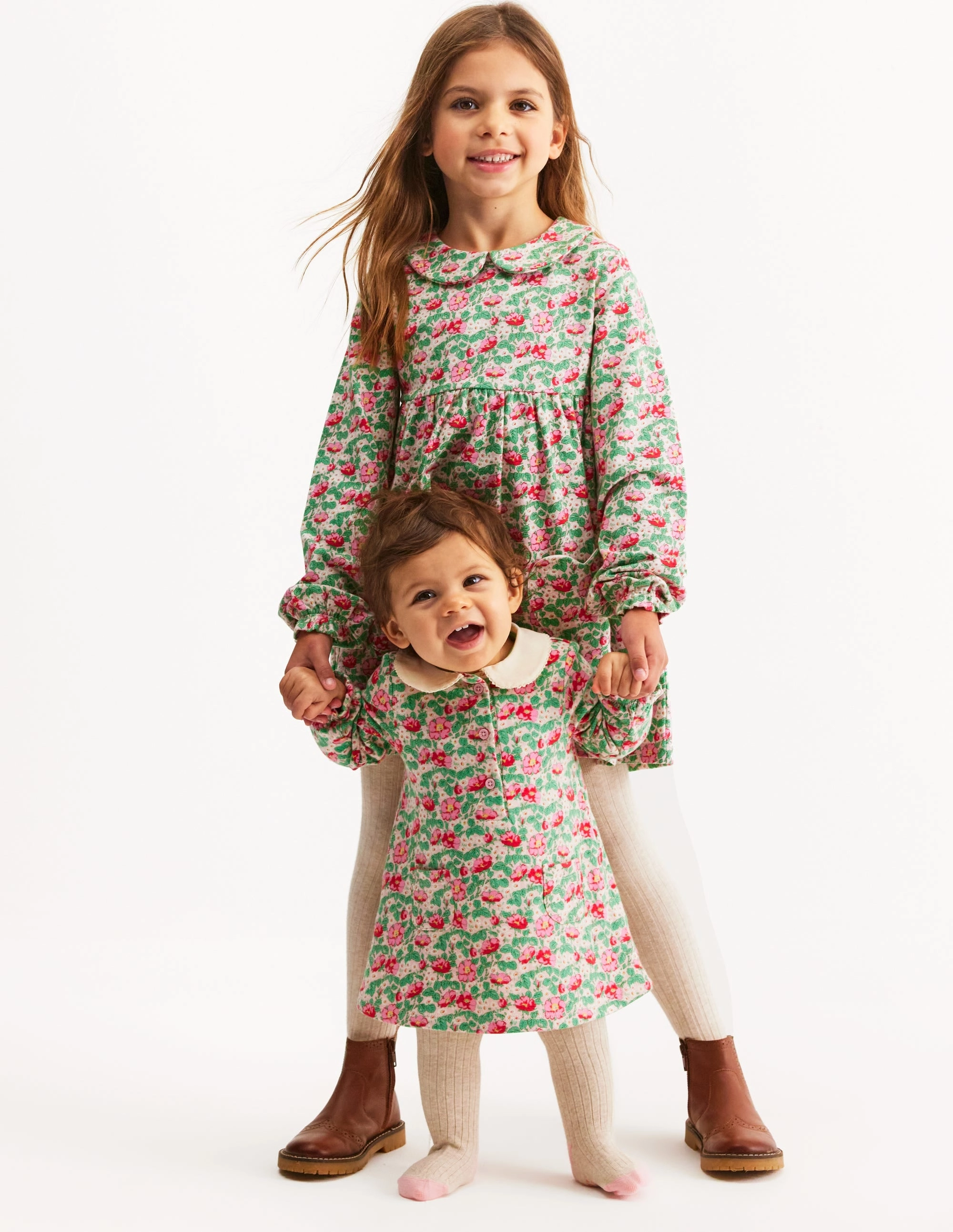 Jersey Doublecloth Dress-Pink Wild Rose Floral Formal Look Effortless Comfort