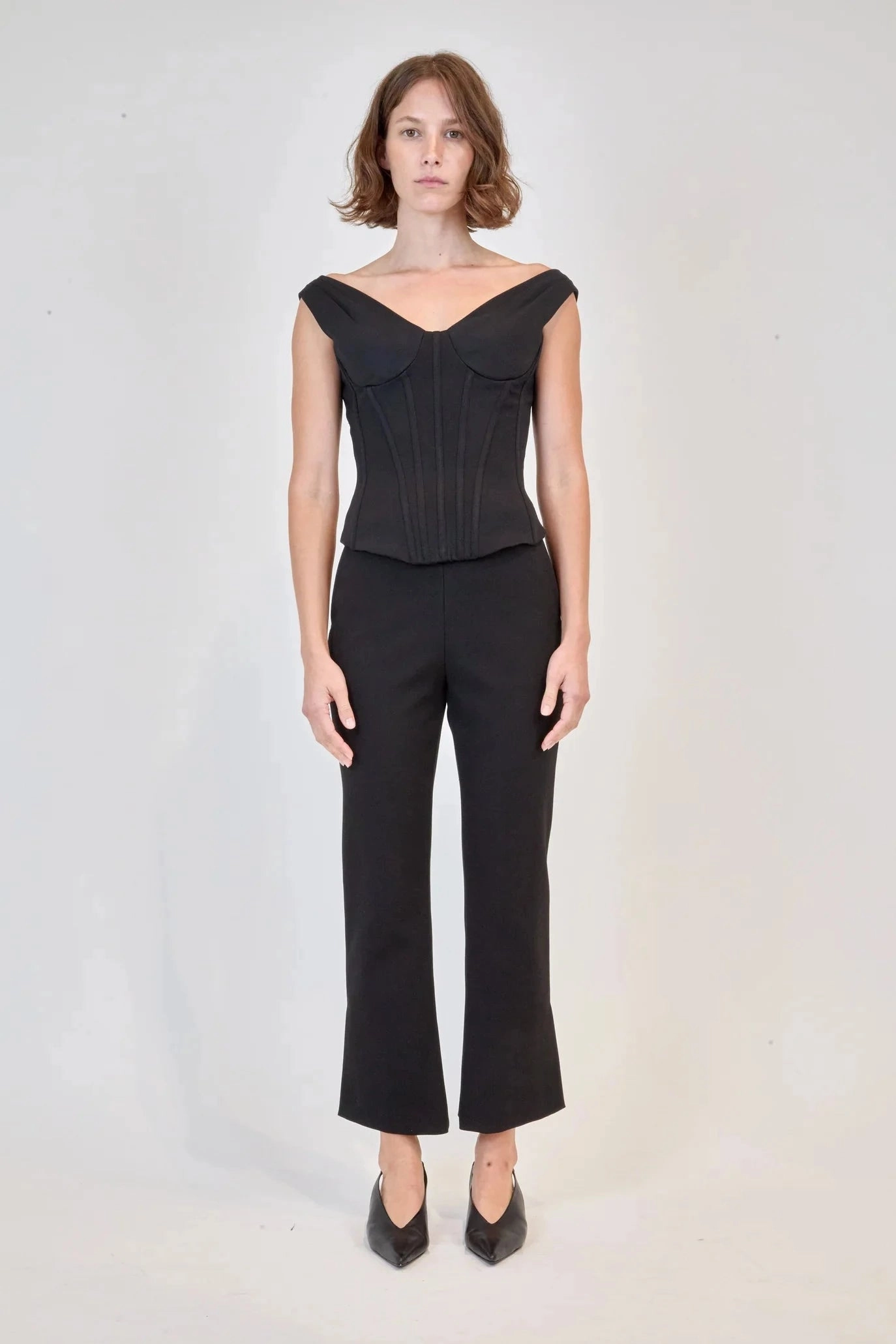 All Fit Versatile Comfort Wear Evie Cropped Pant Black