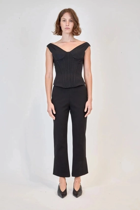 All Fit Versatile Comfort Wear Evie Cropped Pant Black