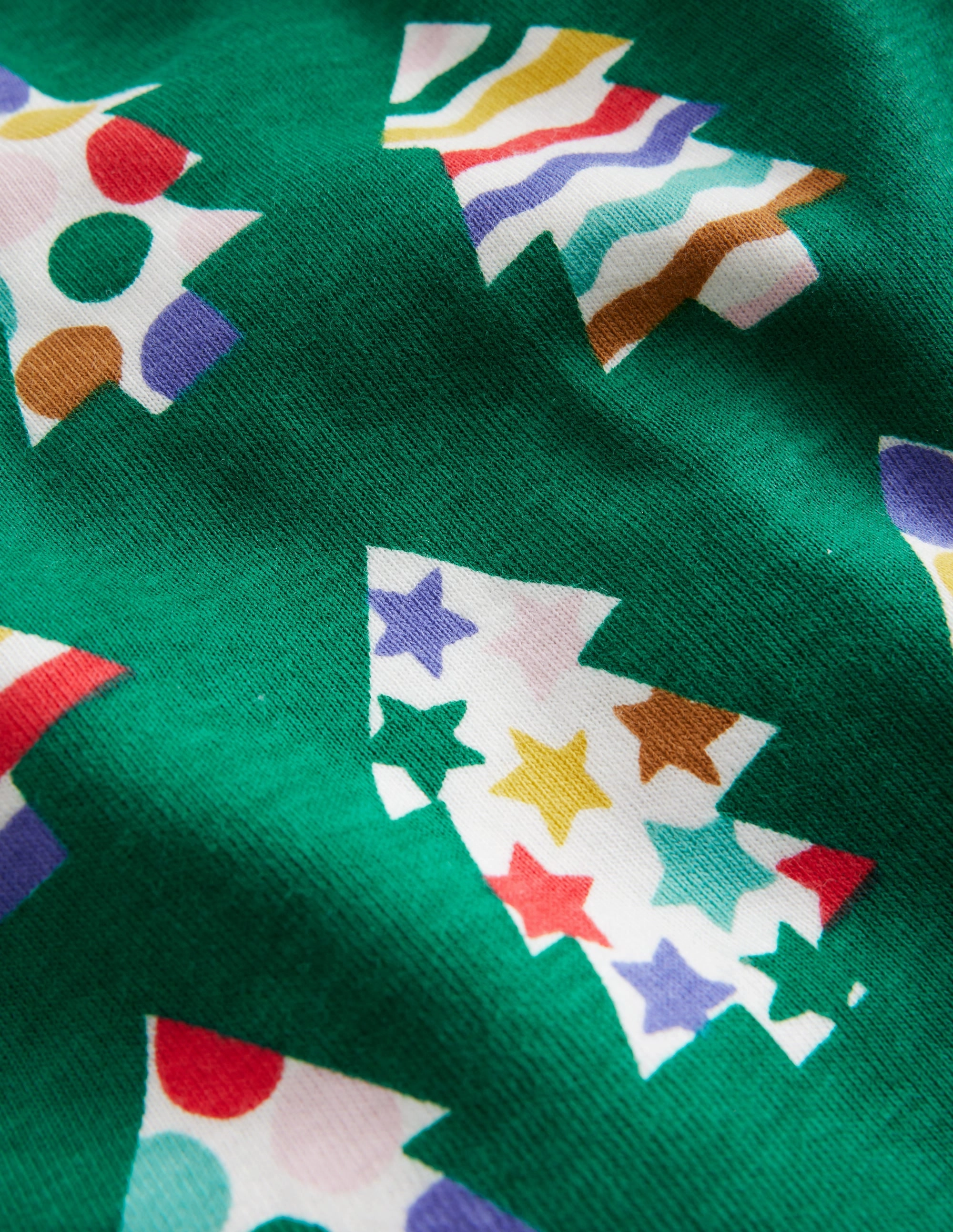 Snug Single Long John Pyjamas-Jewel Green Trees Elegant Sporty Vintage Unique