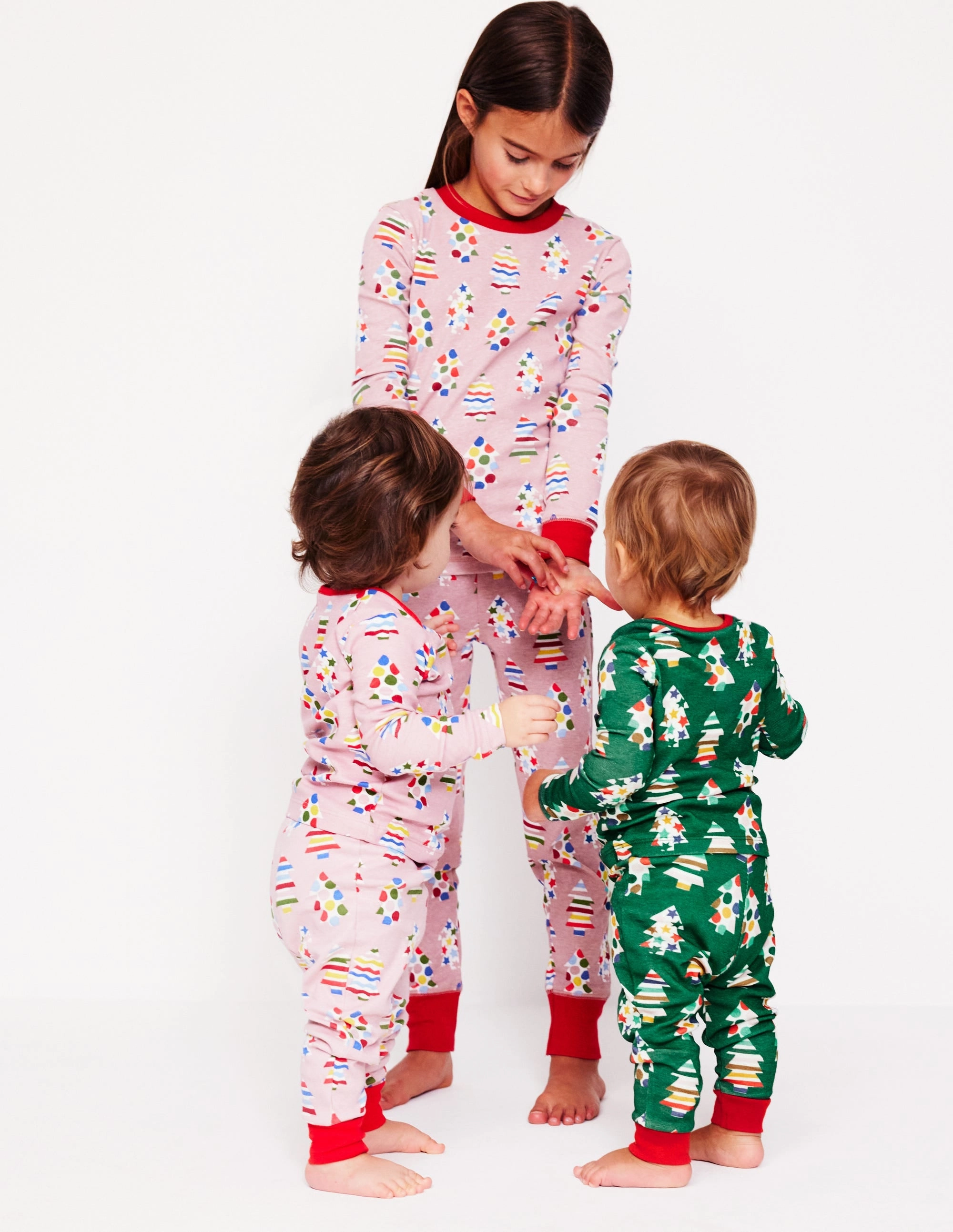 Snug Single Long John Pyjamas-Jewel Green Trees Stylish Gym