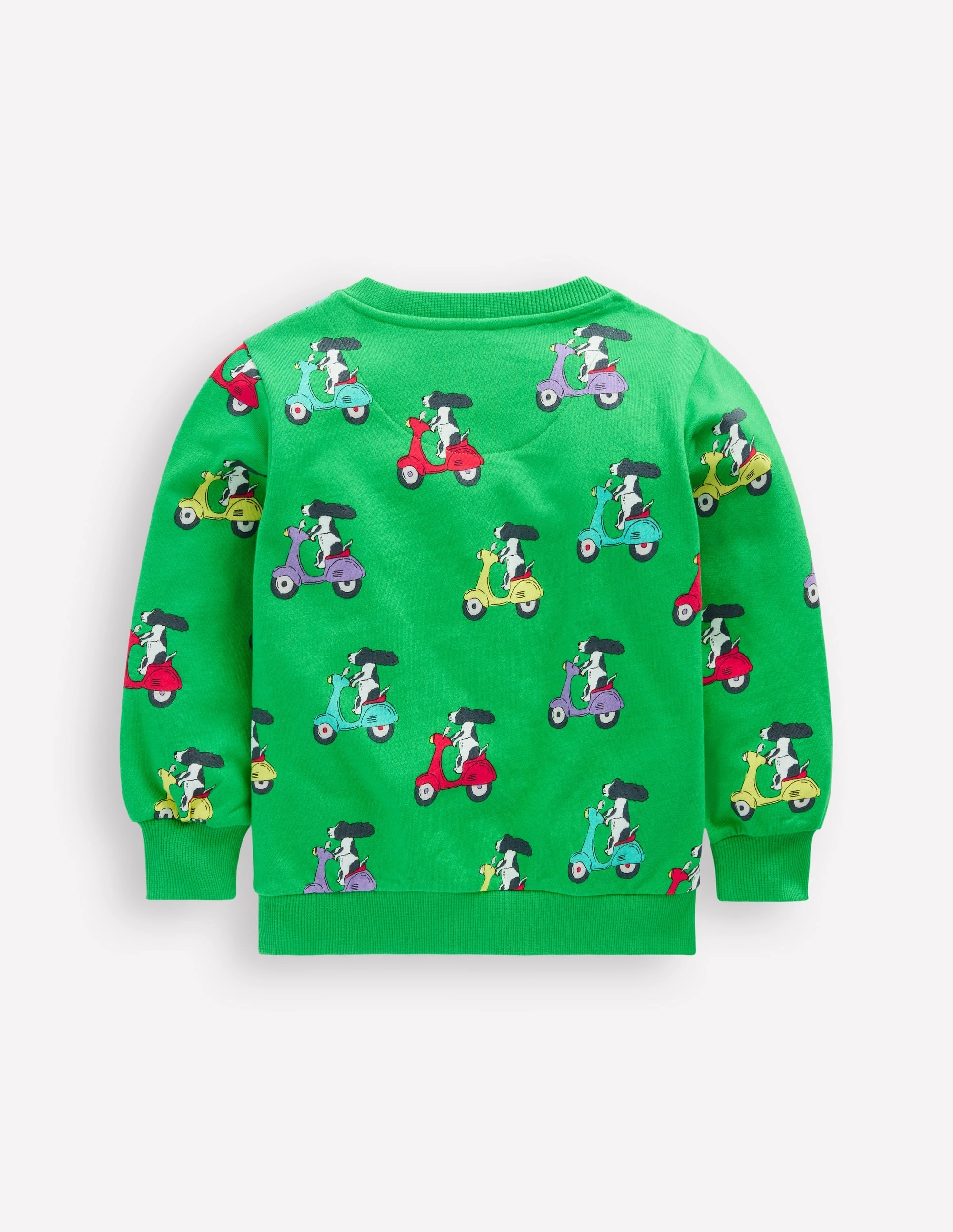 Airflow Vents EcoCertified Printed Sweatshirt-Sapling Green Puppy Scooter