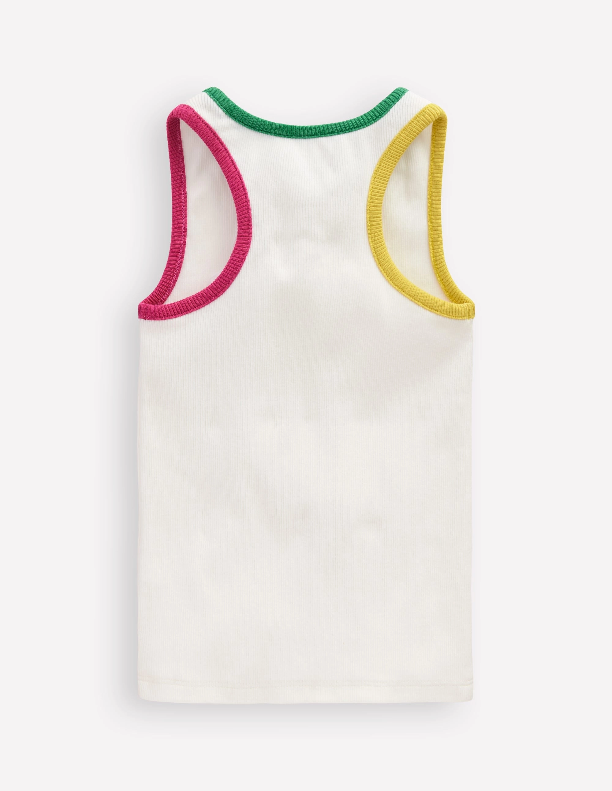 Racerback Ribbed Vest-White OdorResistant Technology VNeck Style