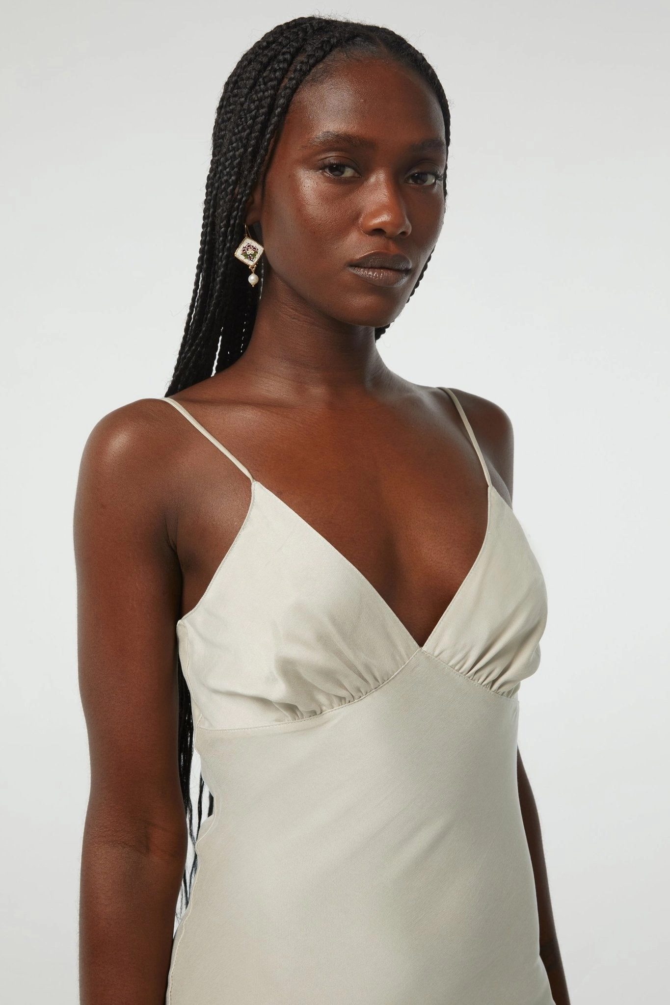 Clean Touch Statement Neck FLORENCE SLIP DRESS