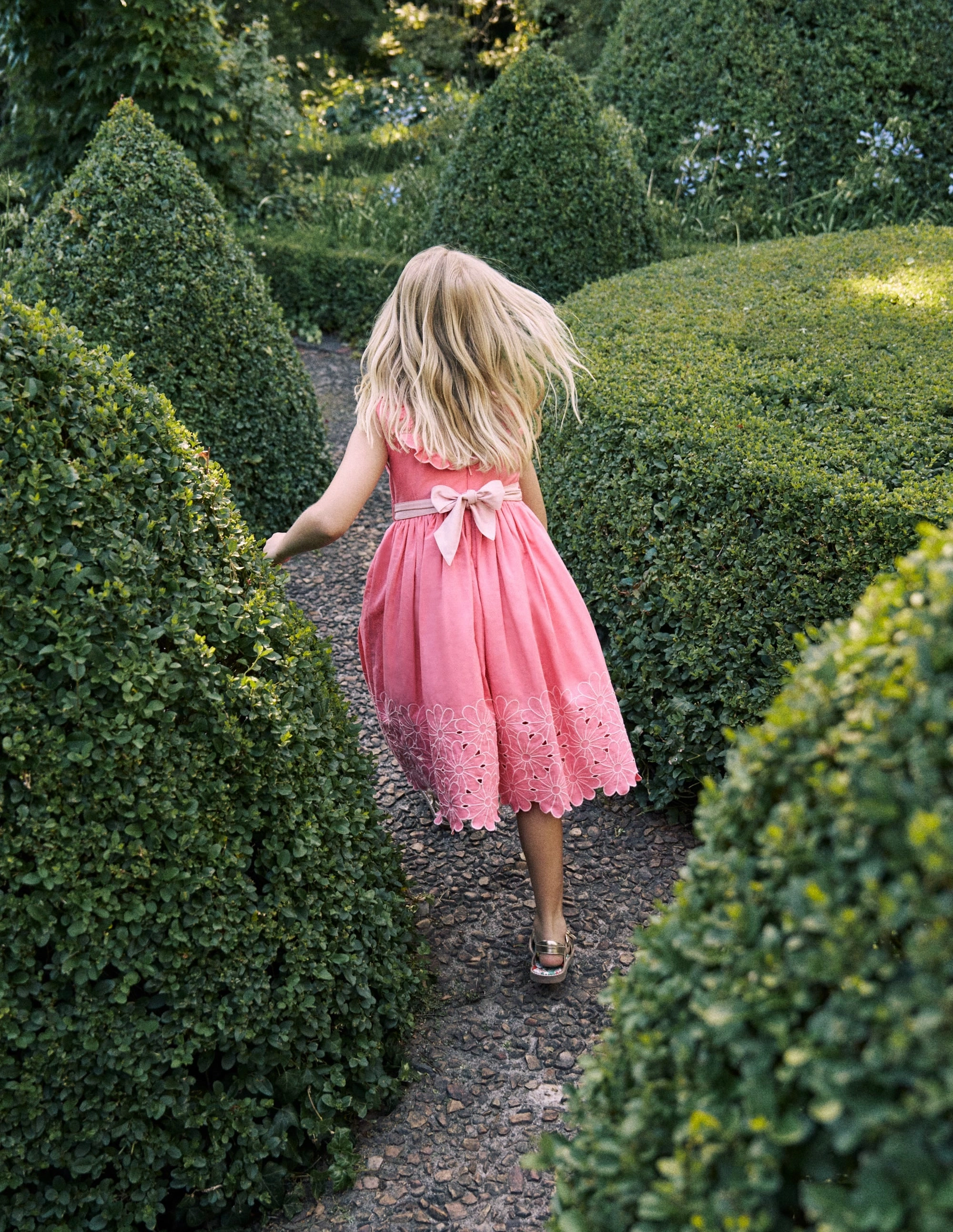 Eye Appeal Flower Hem Occasion Dress-Salmon Pink