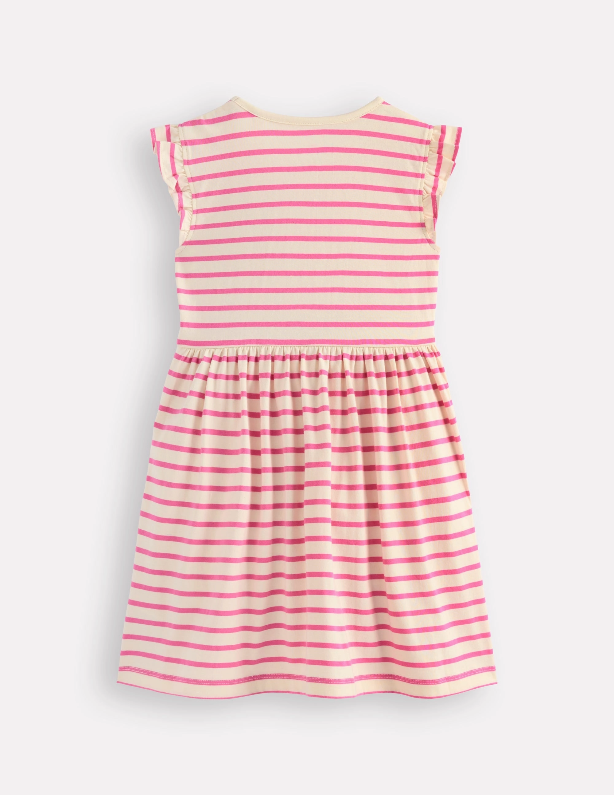 Flutter Sleeve Appliqu Dress-Pink Stripe Cakes Rooftop-Event