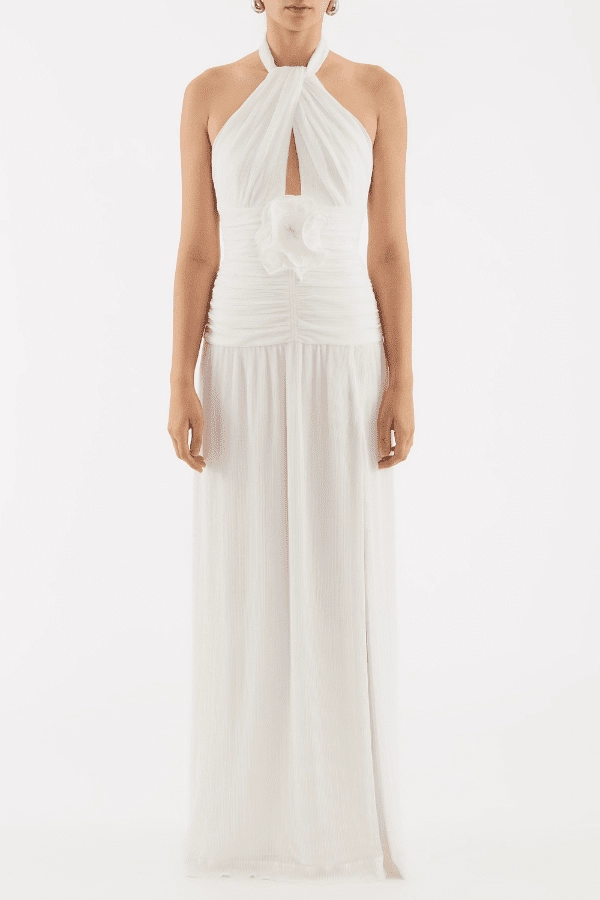 Guinevere Halter Gown Ivory Vacation Vibes Work Option