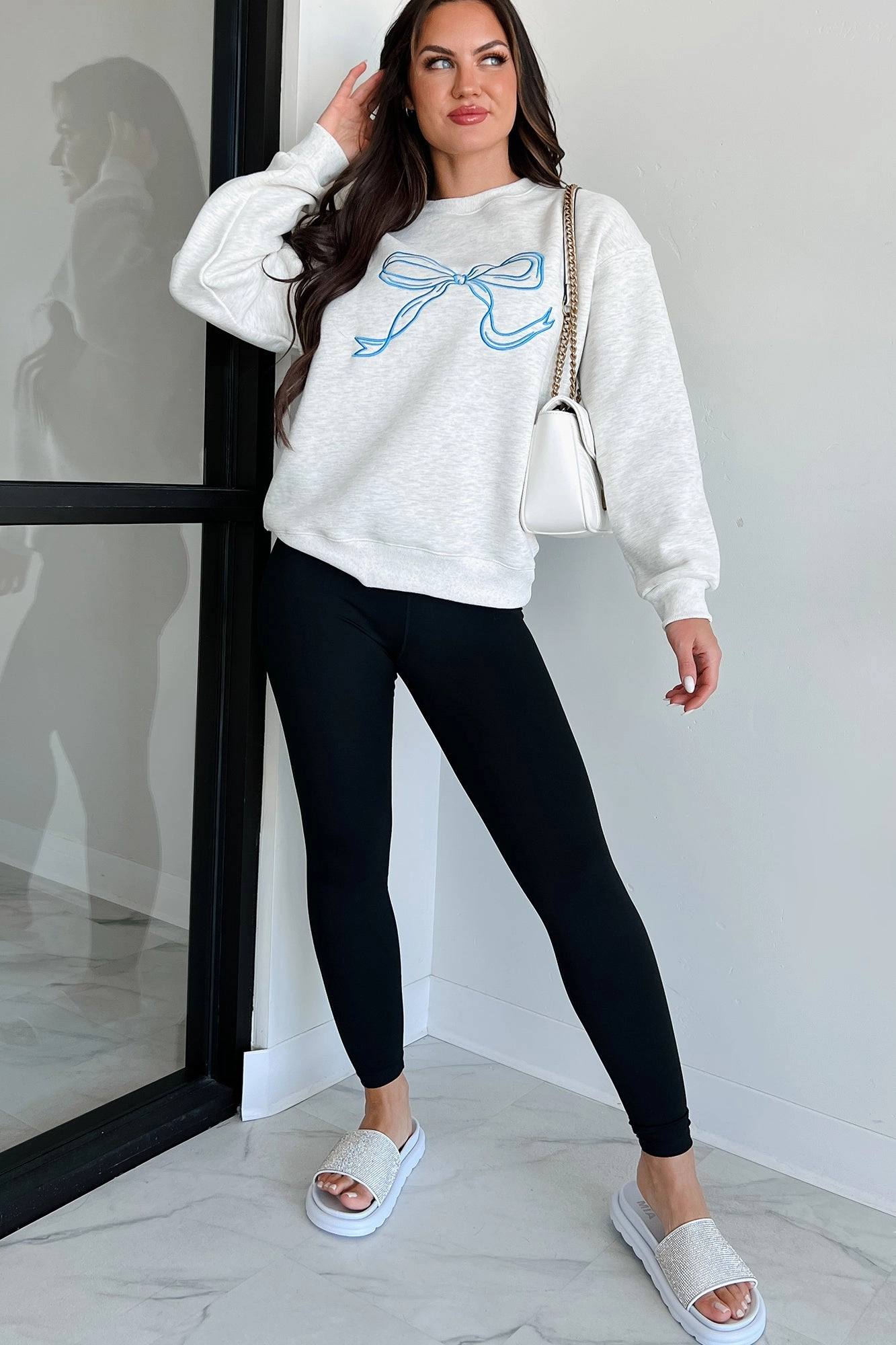 Convertible Design Forever The Cutest Embroidered Sweatshirt (Heather Grey)