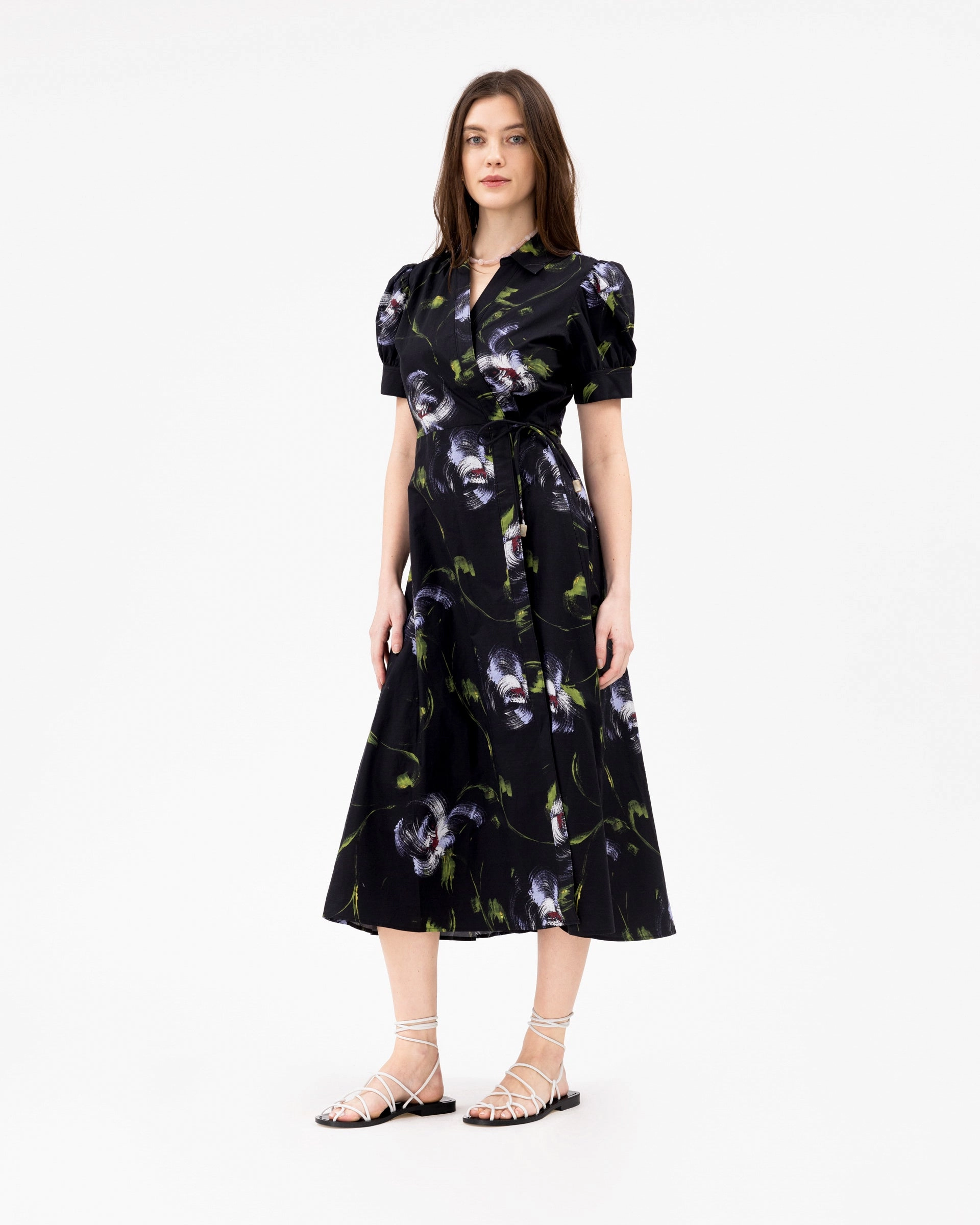 Neat Finish Short Sleeve Midi Shivon Dress