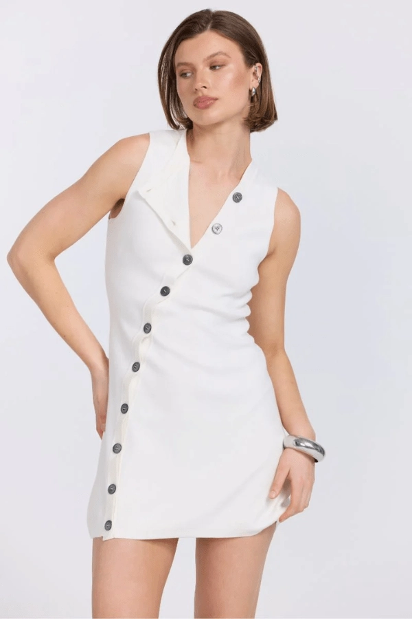 Astrid Knit Dress Almond Subtle Motion Comfortable Silhouette