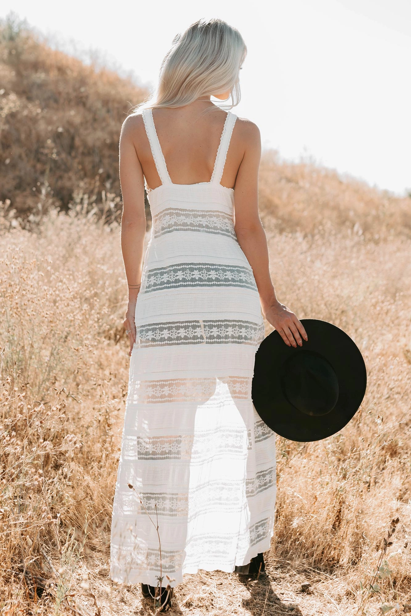 Blue Skies Sleeveless Lace Duster Top (Ivory) Reverseble Design