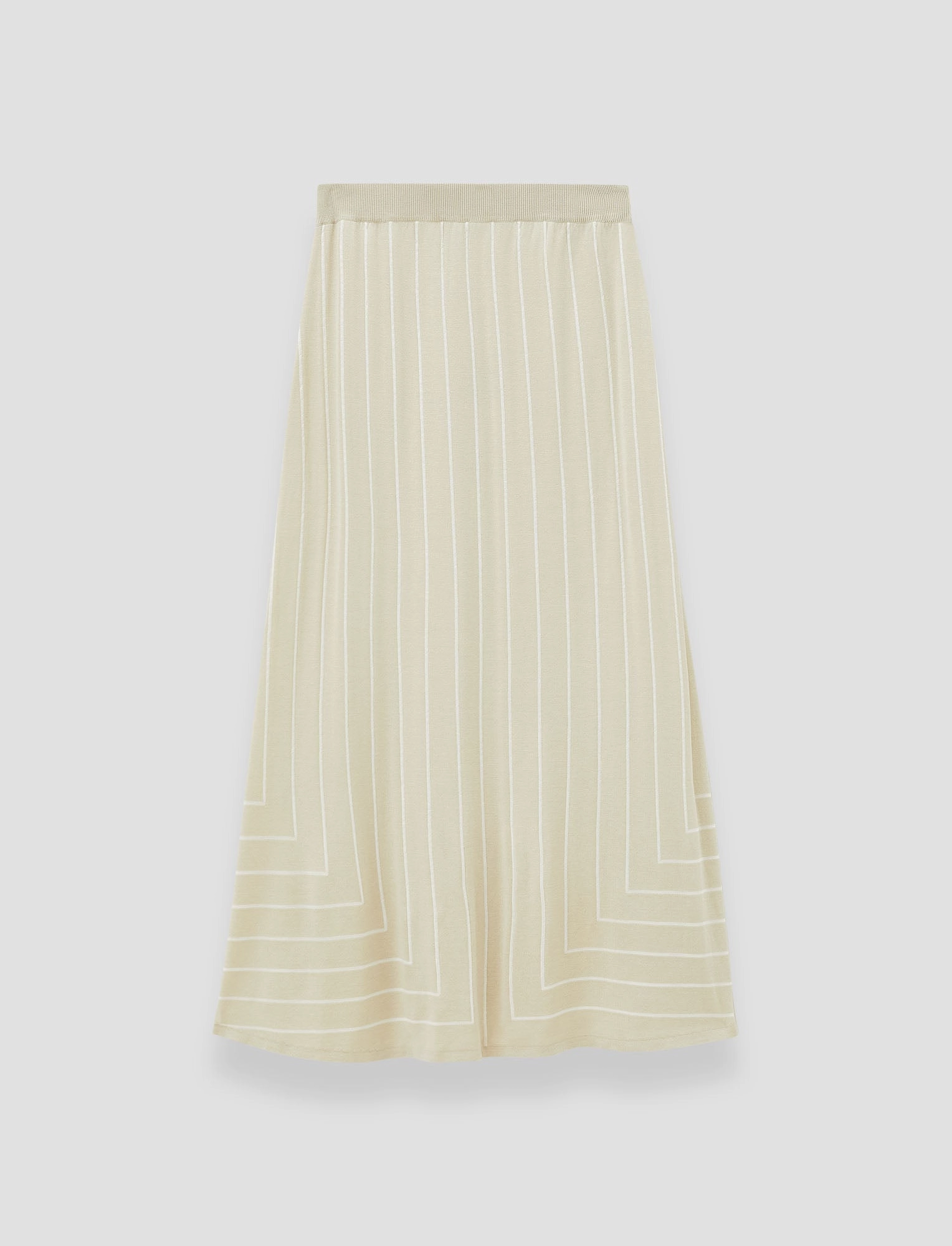 Geometric Jacquard Silk Blend Skirt Fresh Aesthetic Classic Elegance