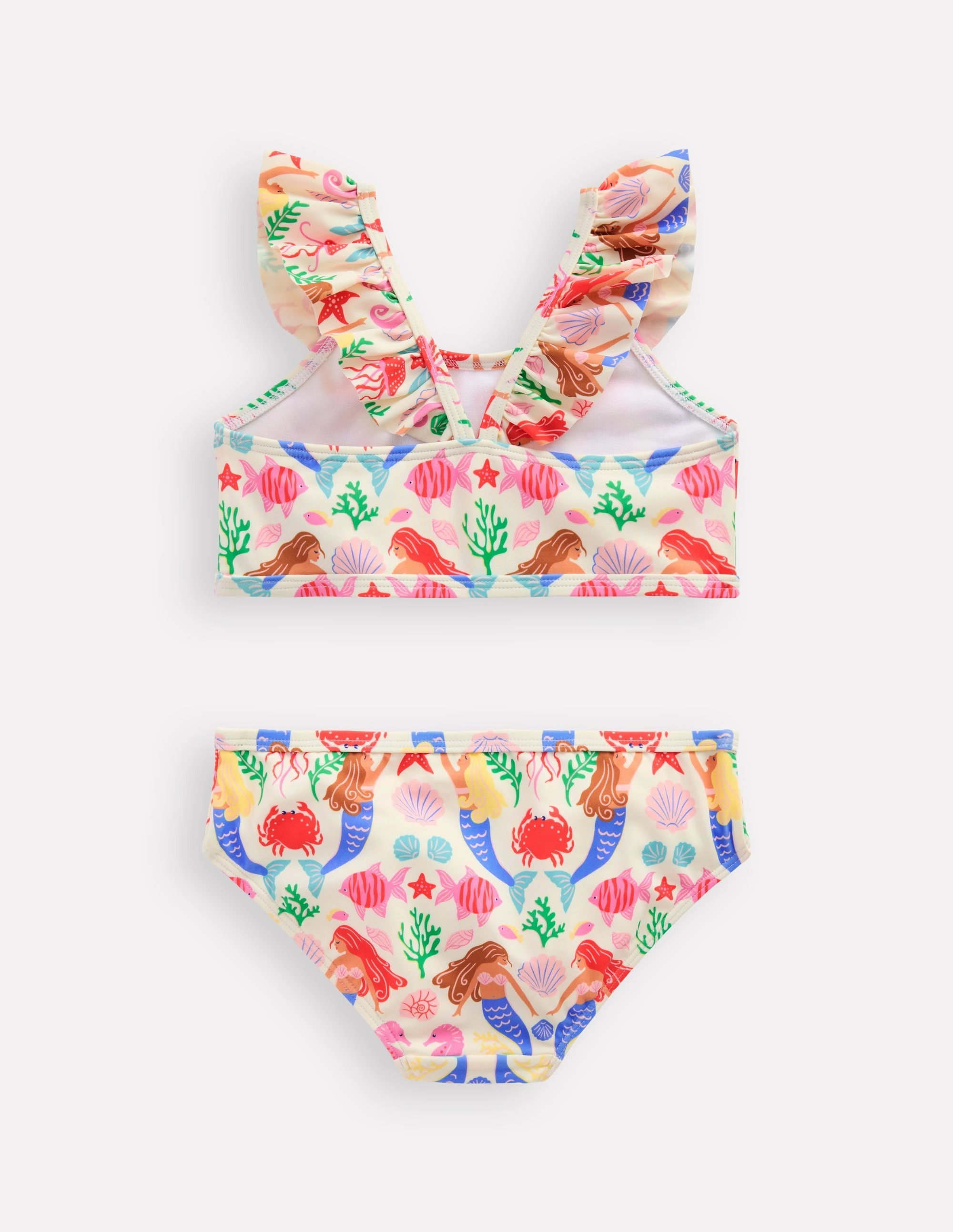 Frill Strap Bikini-Ivory Mermaid Quick Release Buckle System