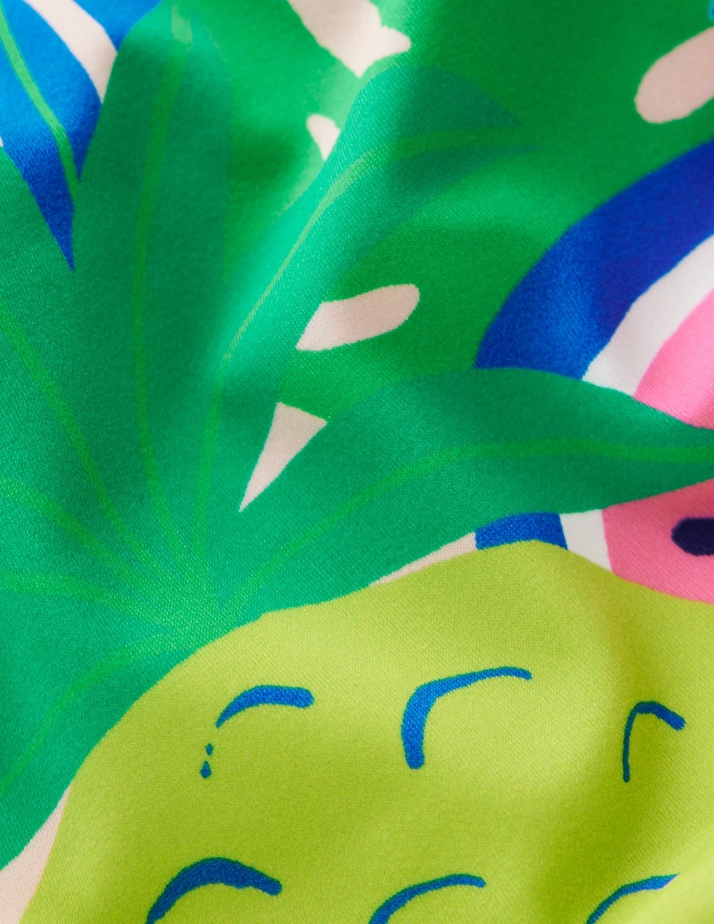 Frill Strap Bikini-Multi Tropical Fruit Summer Attire