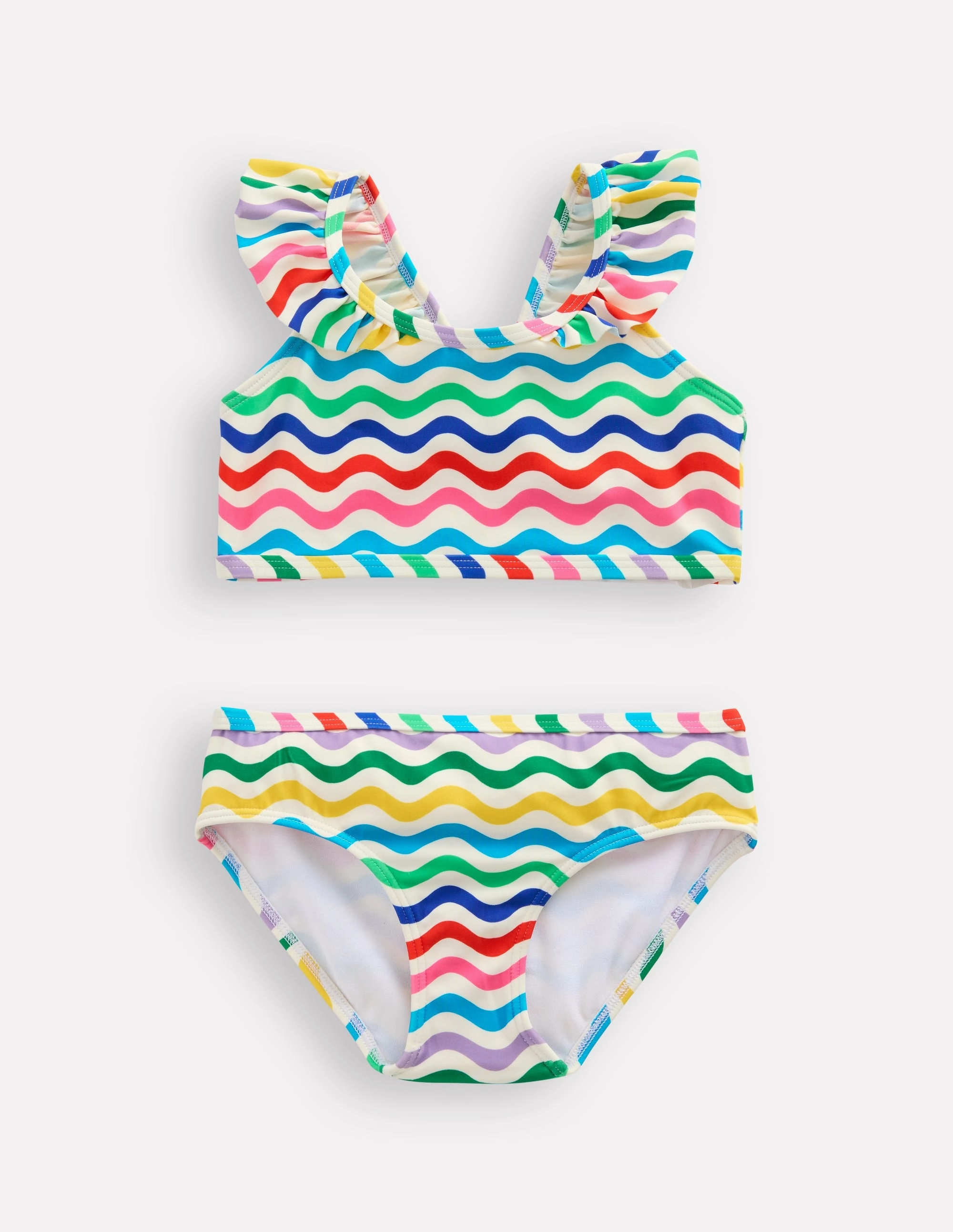 Frill Strap Bikini-Multi Wave Latest Trend Butterfly Lined Edges