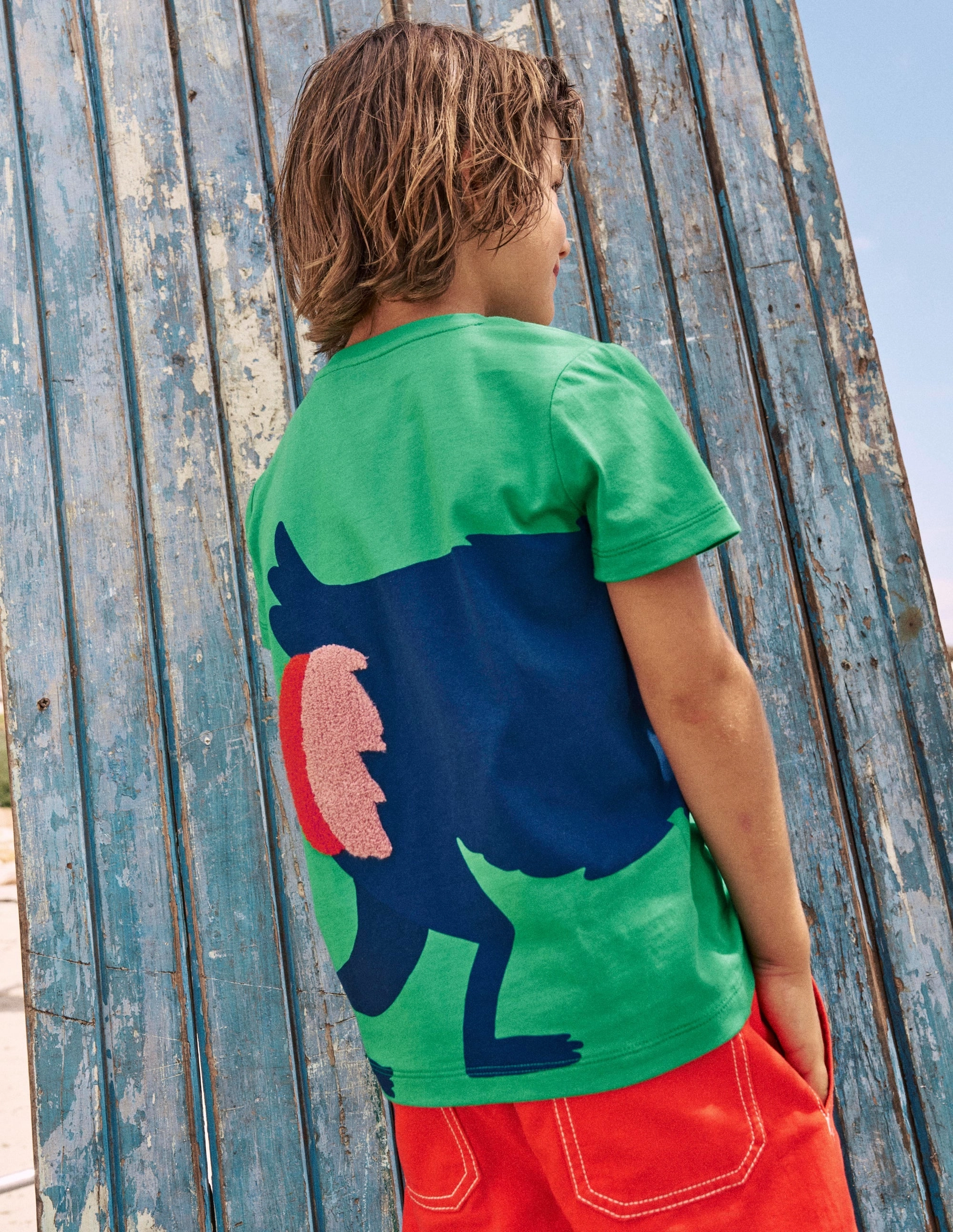 ThermalRegulating UPFProtection Fun Graphic T-shirt-Sapling Green Baboon