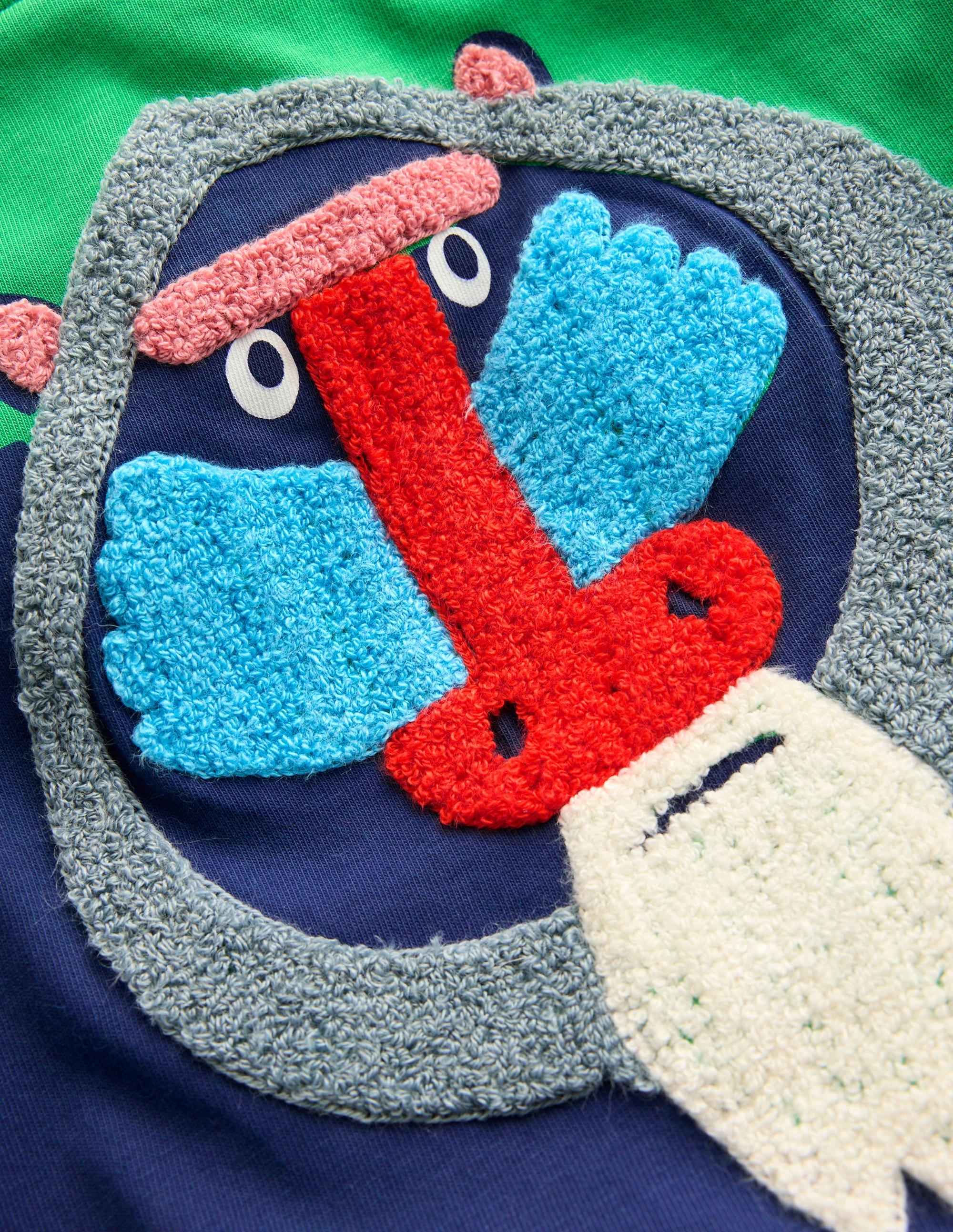 Fun Graphic T-shirt-Sapling Green Baboon Flexible Ribbed Cuffs MicrofiberBlend