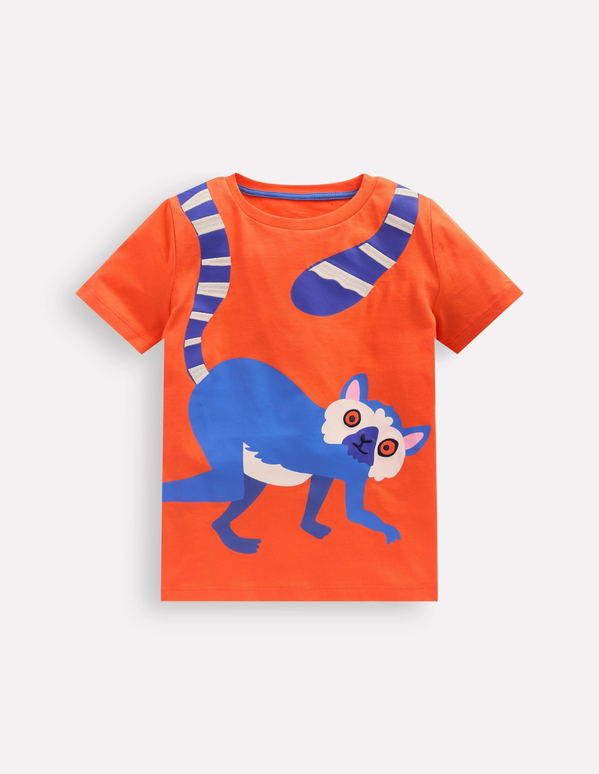 RollUpSleeves NonRestrictive Armholes Fun Graphic T-shirt-Vermillion Orange Limur