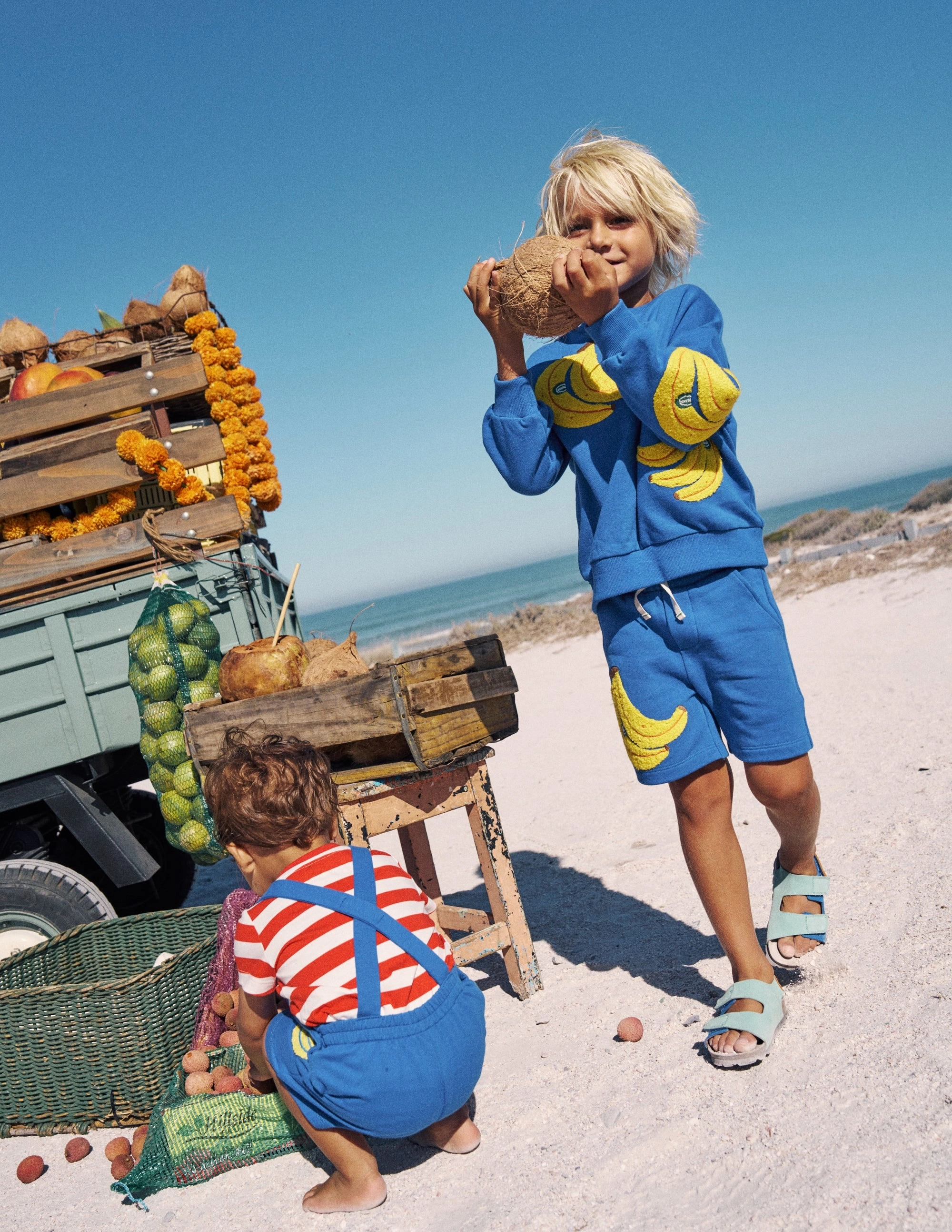 Fun Sweatshorts-Surf the Web Banana Chill Comfort Design