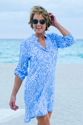 Office Fit Day Tripper Dress / Periwinkle Zebra