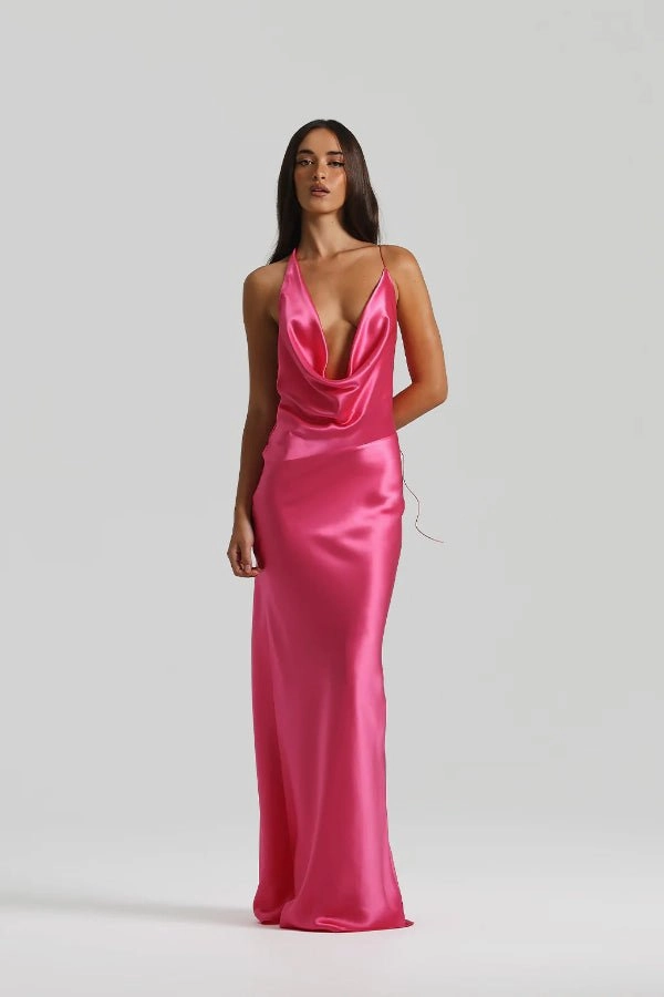 Gabi Gown Neon Pink Low Maintenance