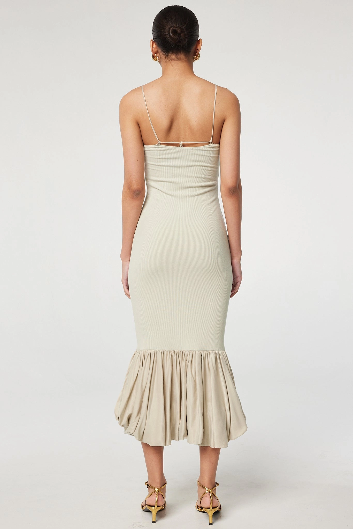 Striped-Pattern Tie-Detail YONAS DRESS